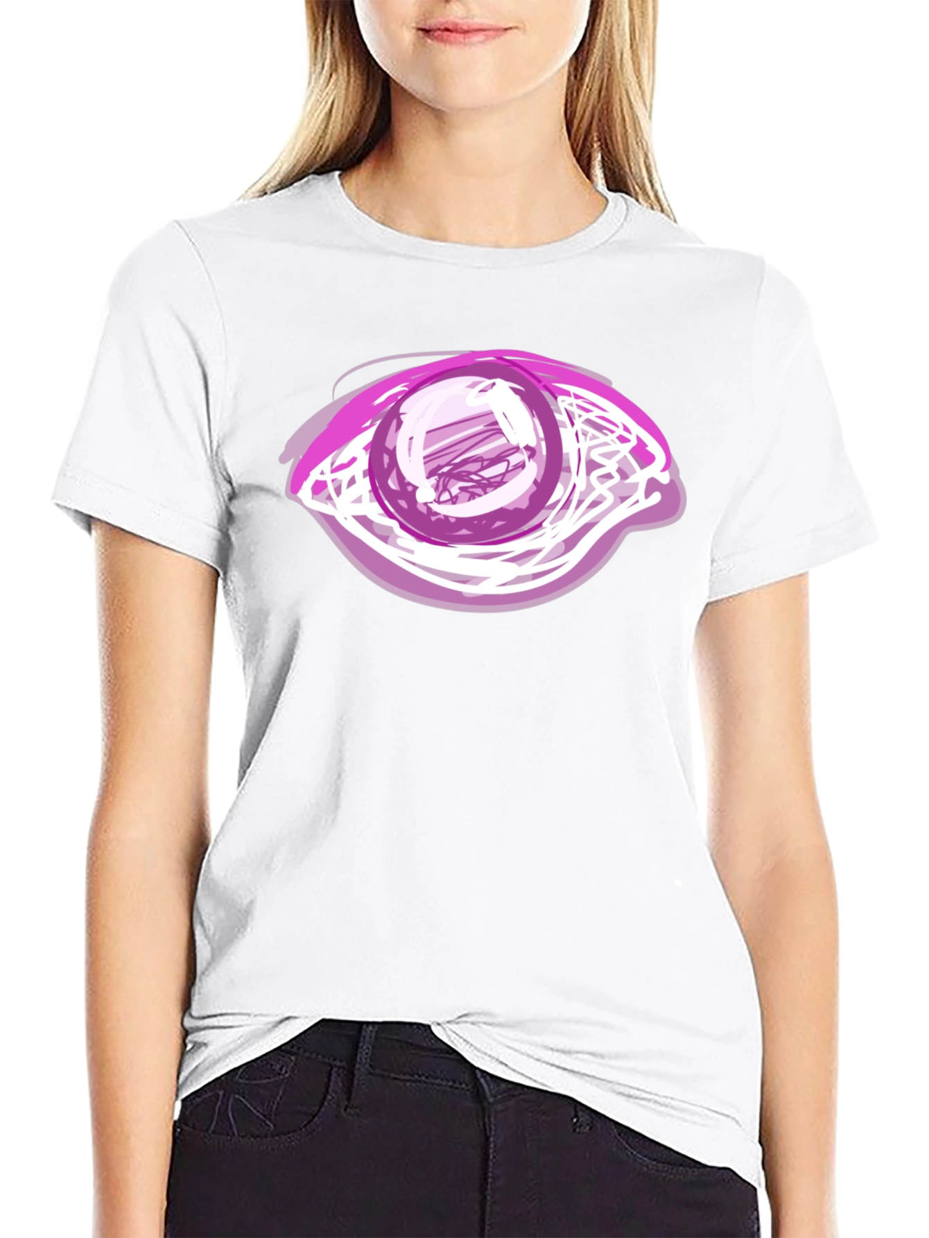 Eye Graphic Black T-Shirt - Bold Artistic Design