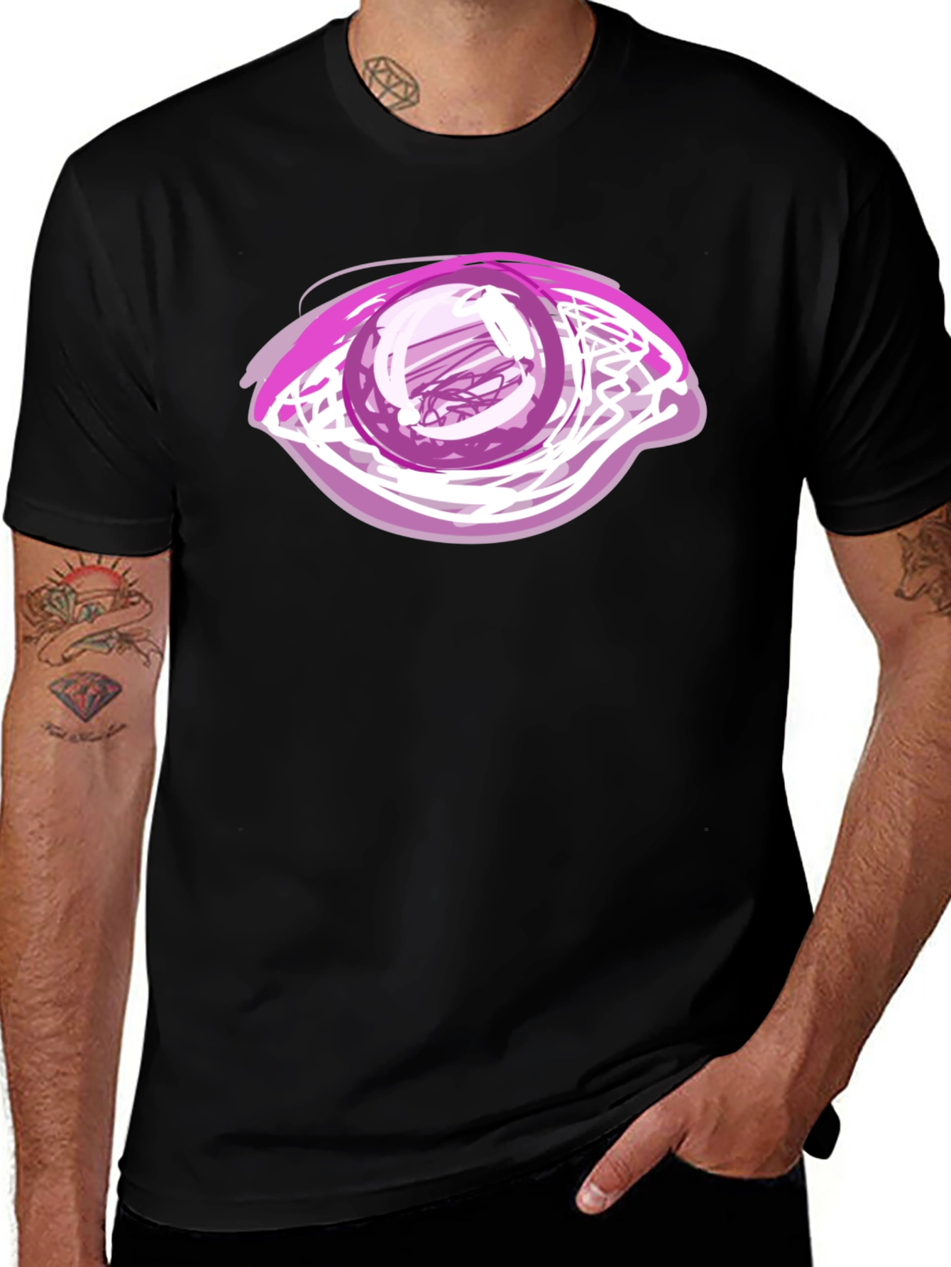 Eye Graphic Black T-Shirt - Bold Artistic Design