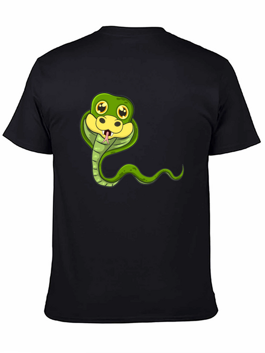 Cobra Cartoon Graphic Tee - Fun Animal Print