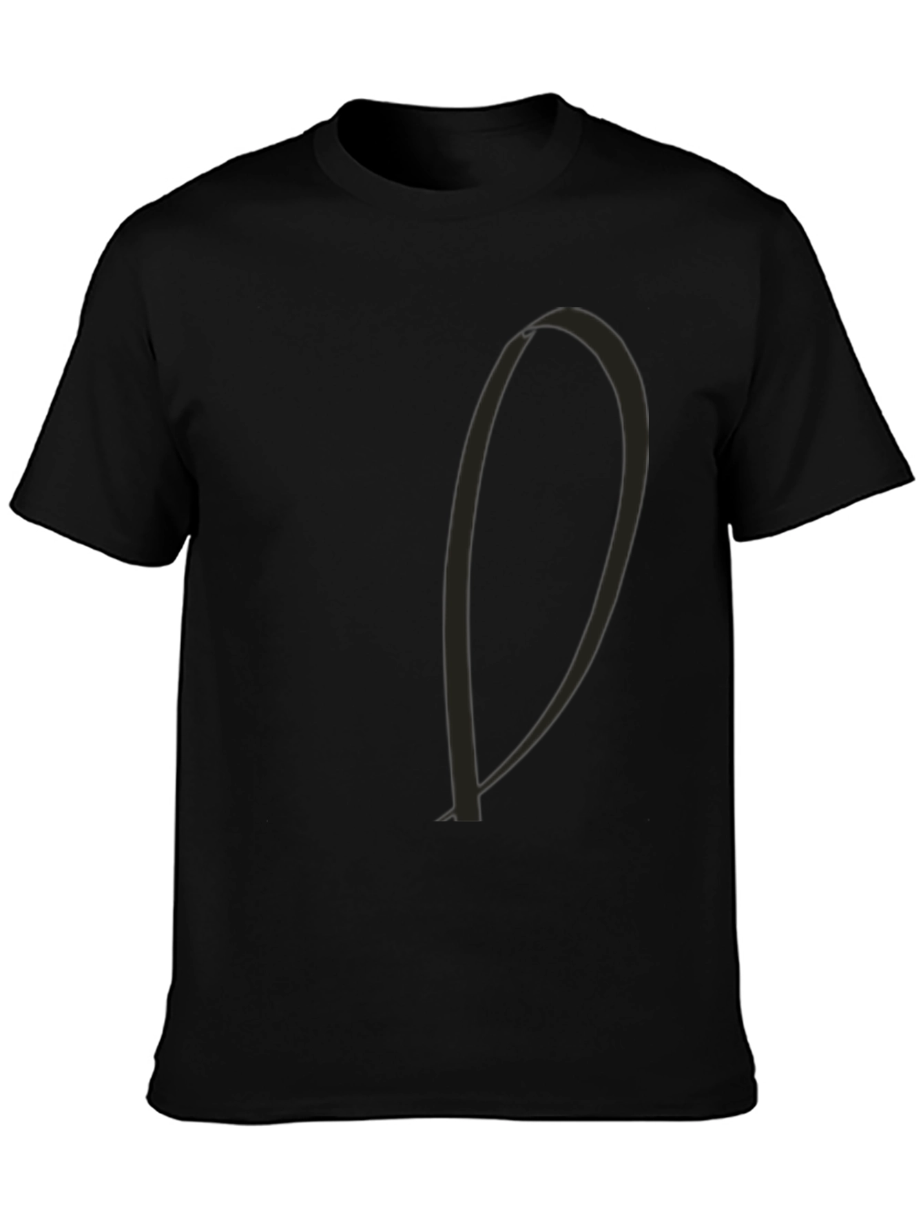 Minimalist Black Cotton Blend T-Shirt Casual Wear