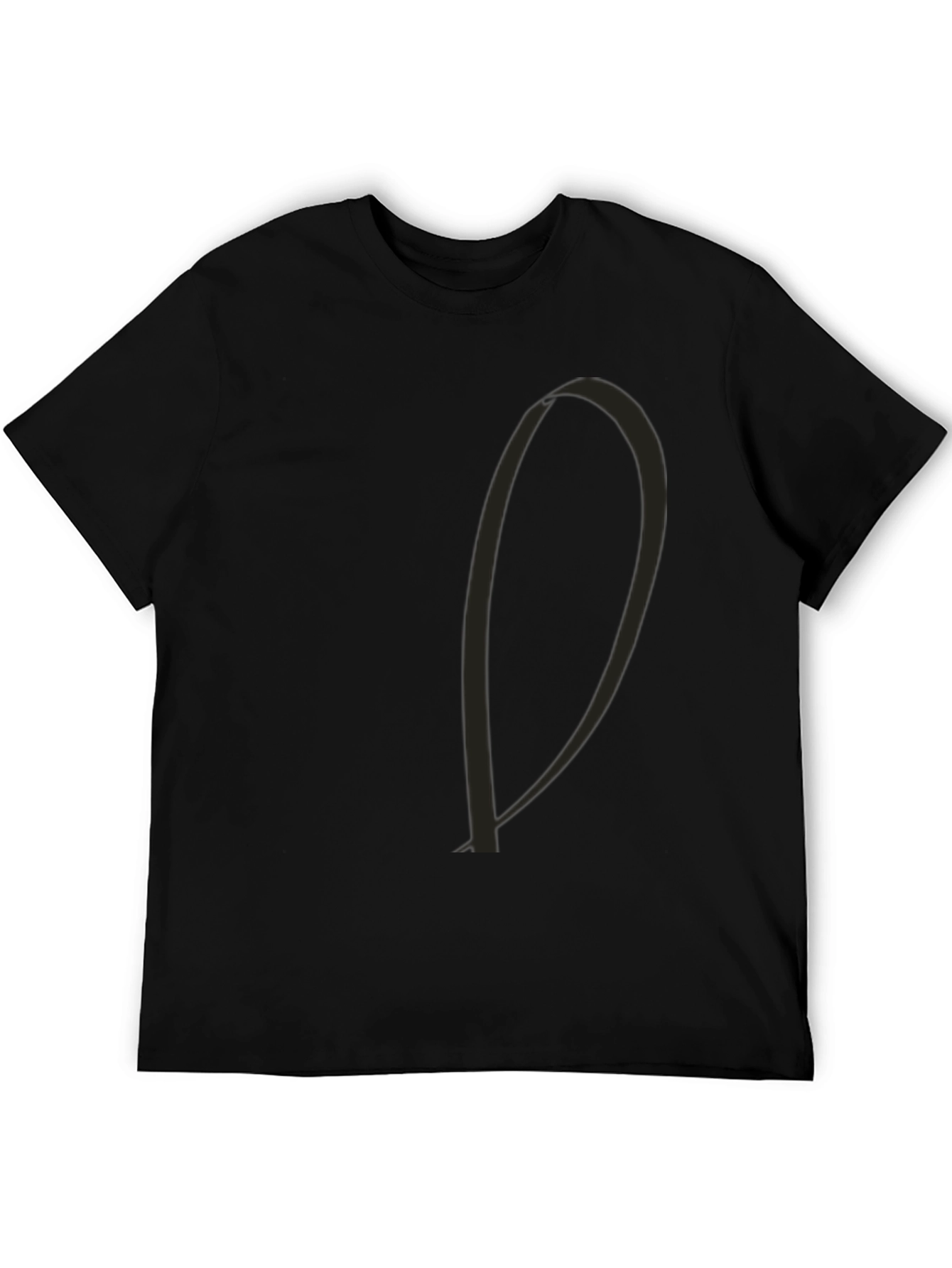 Minimalist Black Cotton Blend T-Shirt Casual Wear
