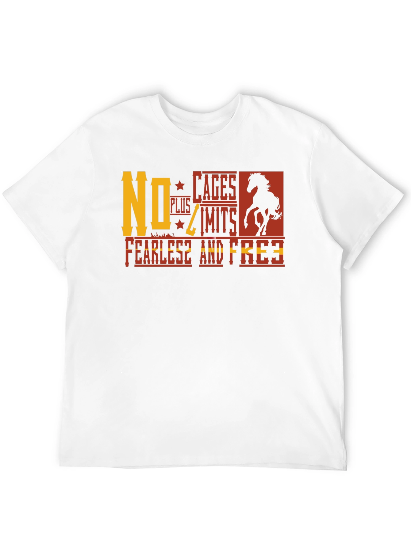 No Cages Plus Limits Fearless And Free Graphic Tee