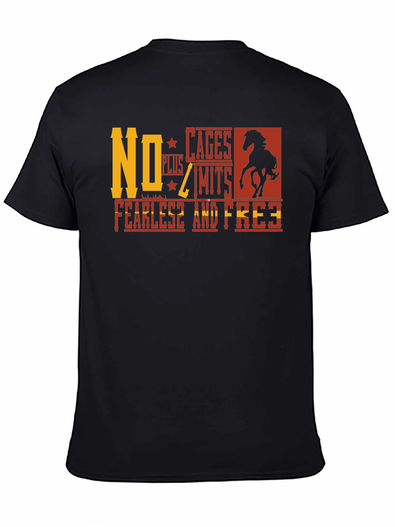 No Cages Plus Limits Fearless And Free Graphic Tee