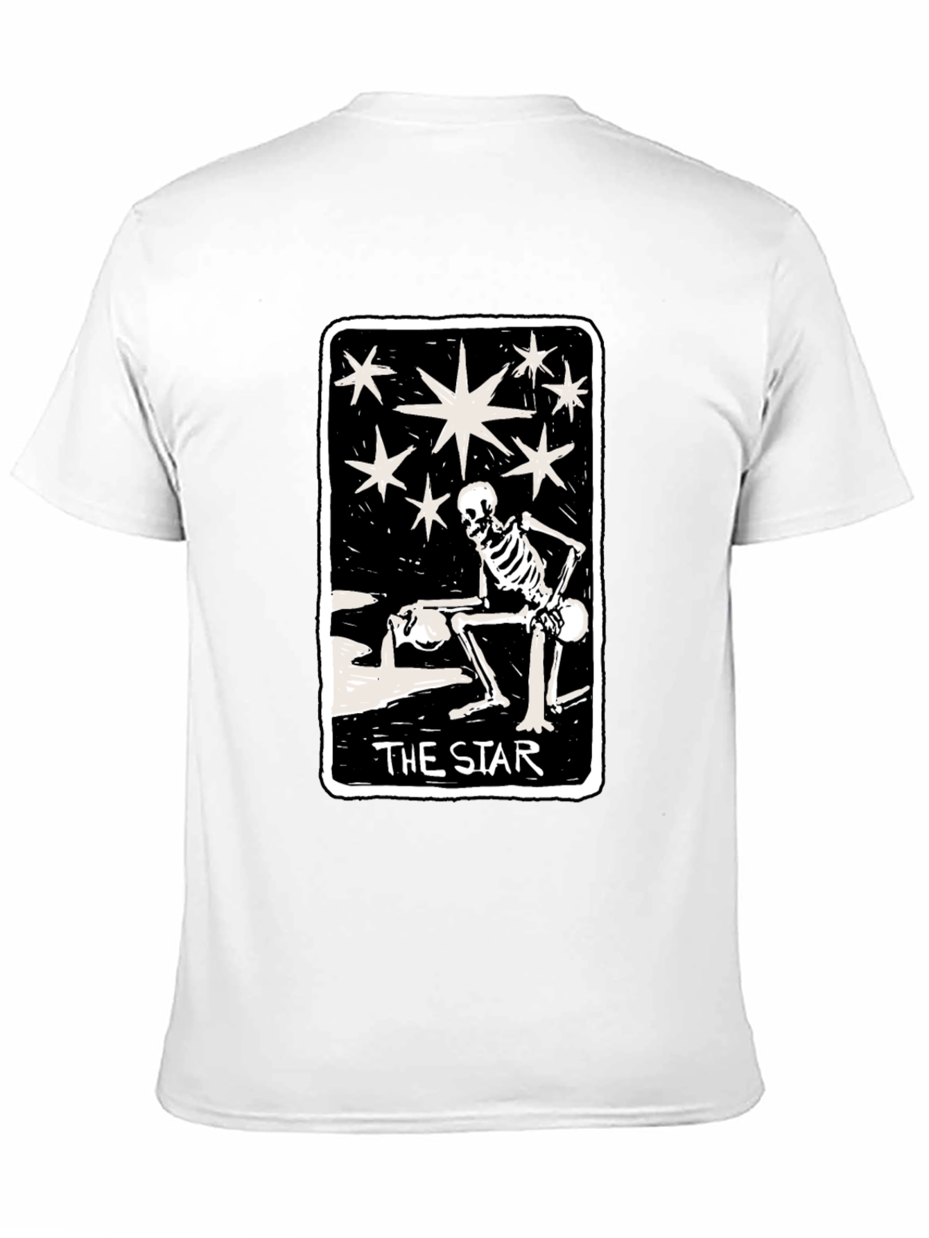 The Star Tarot Card T-Shirt - Unisex Black Tee