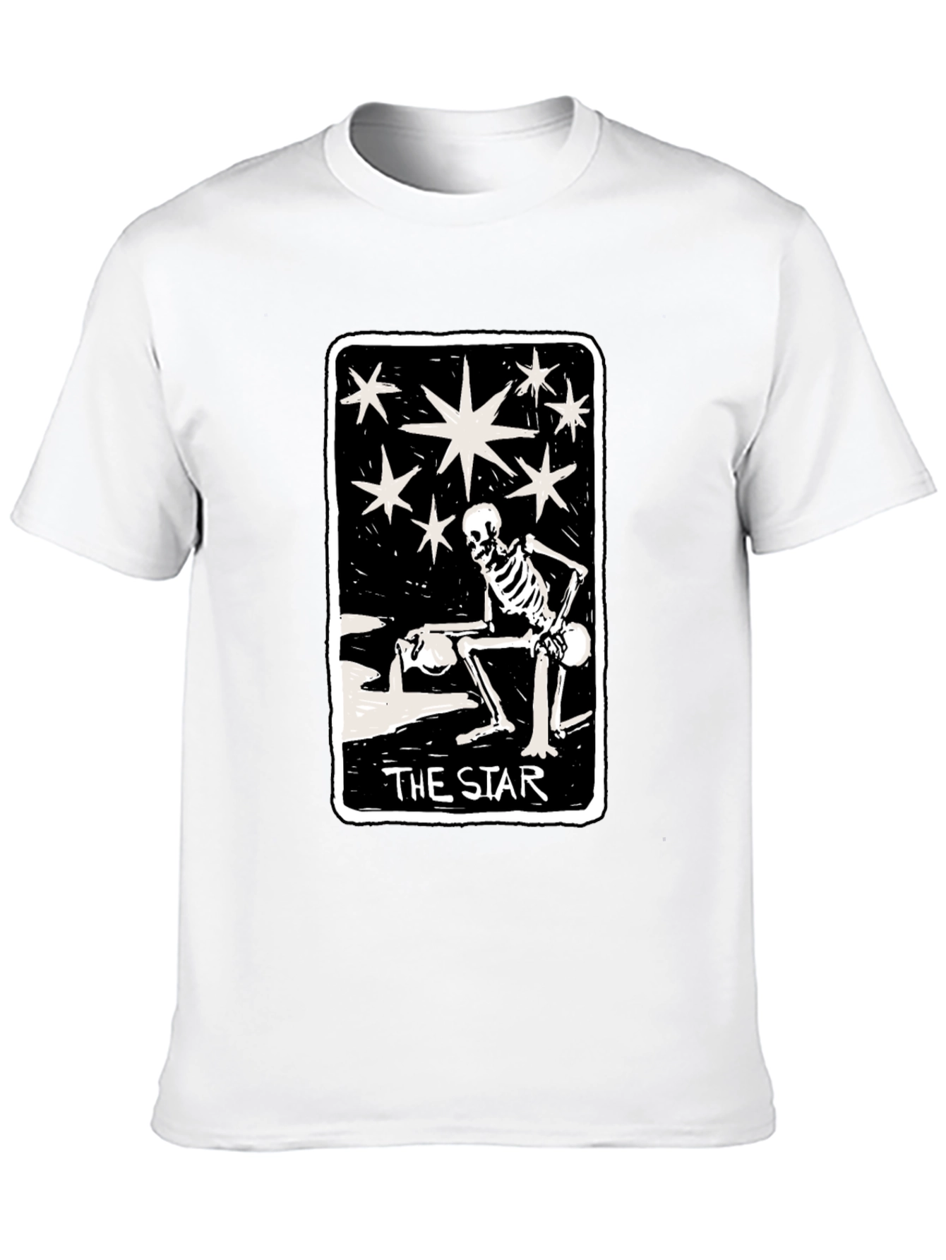 The Star Tarot Card T-Shirt - Unisex Black Tee