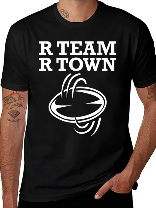 R Team R Town Black Graphic Tee