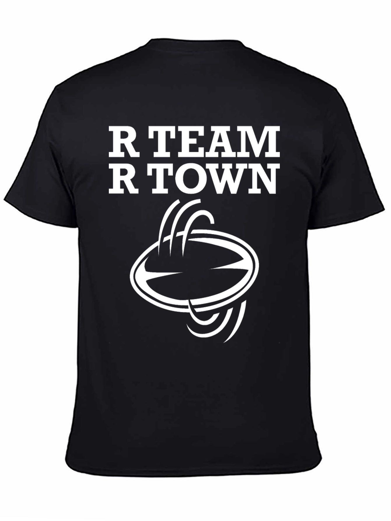 R Team R Town Black Graphic Tee