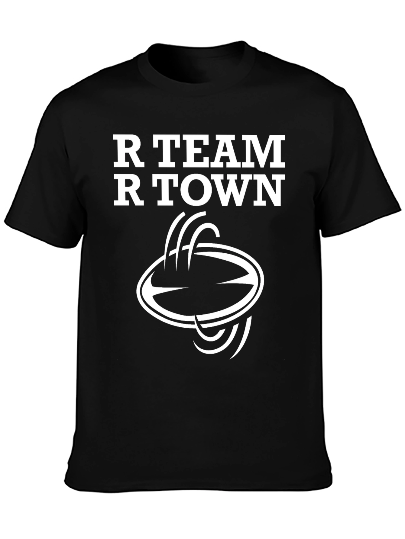 R Team R Town Black Graphic Tee