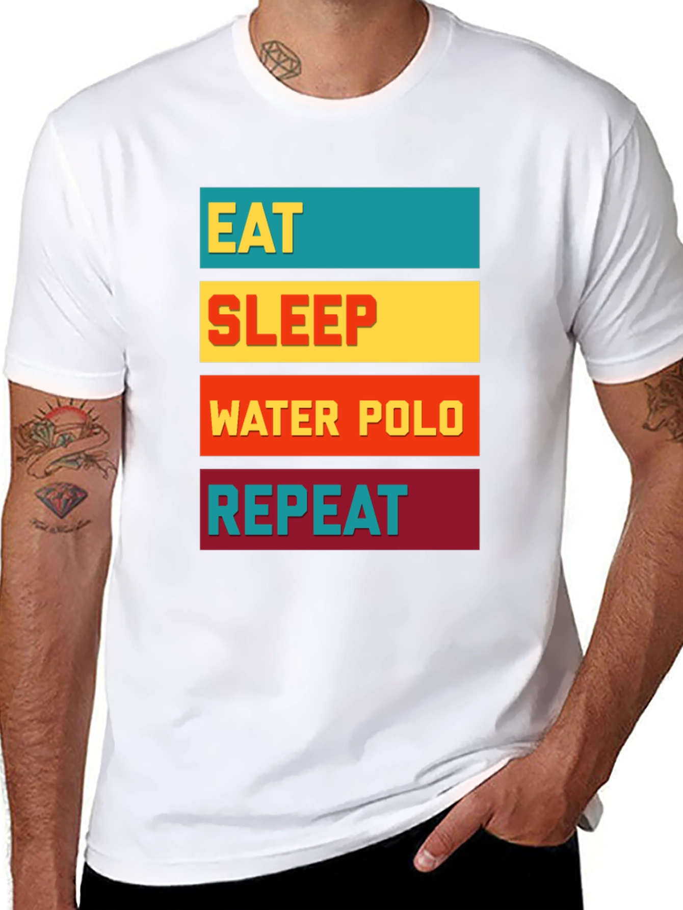 Eat Sleep Water Polo Repeat Graphic T-Shirt