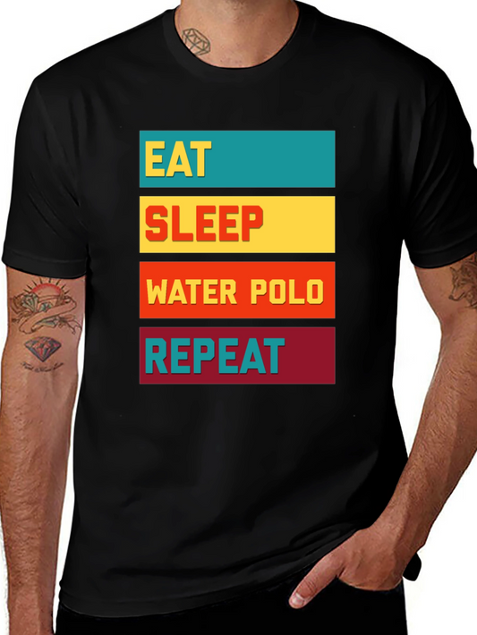 Eat Sleep Water Polo Repeat Graphic T-Shirt