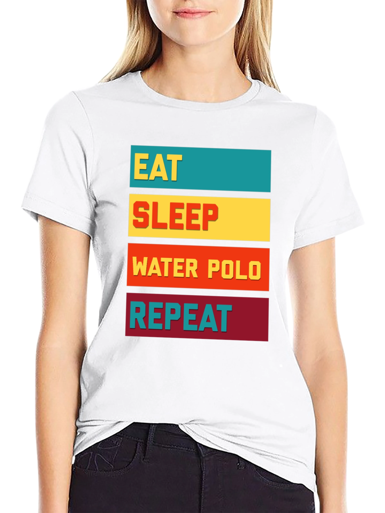 Eat Sleep Water Polo Repeat Graphic T-Shirt