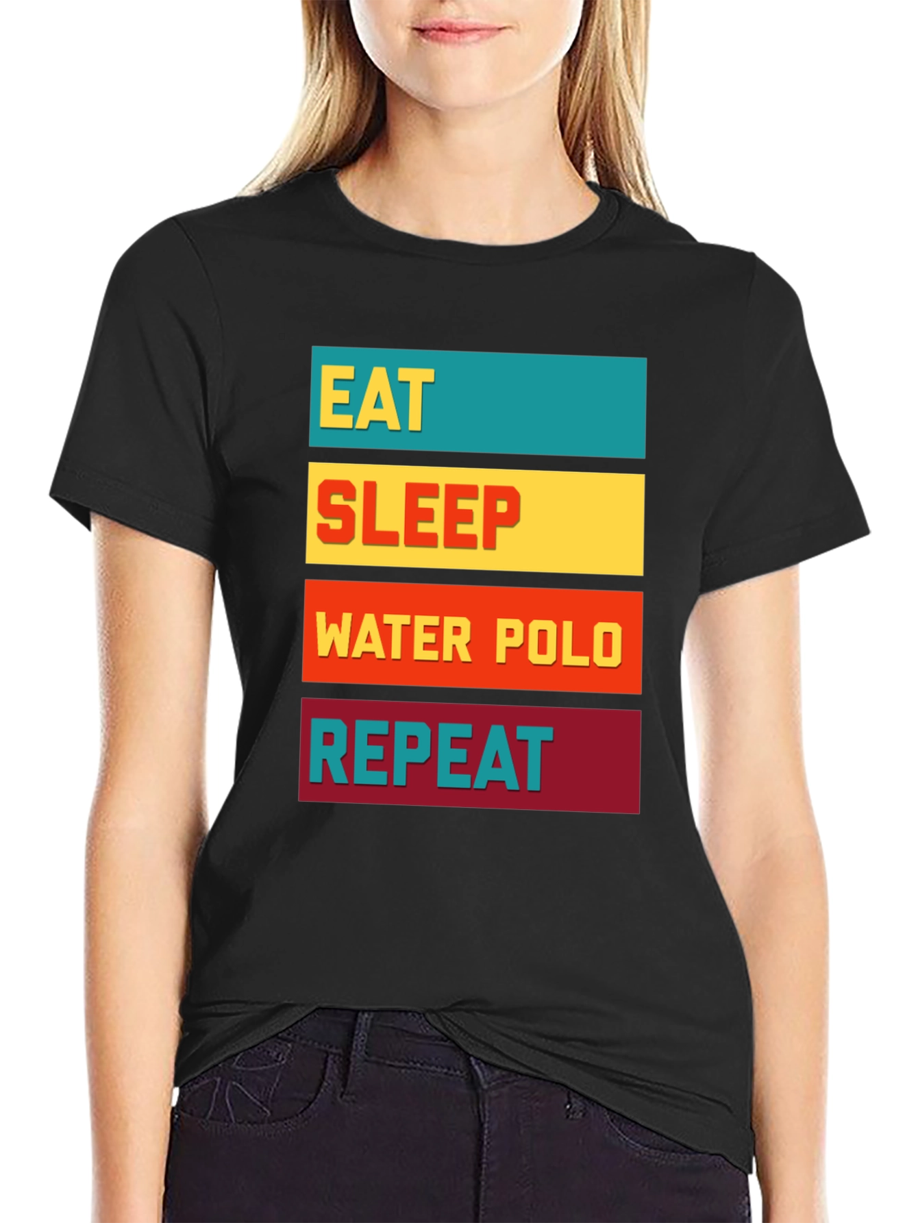 Eat Sleep Water Polo Repeat Graphic T-Shirt