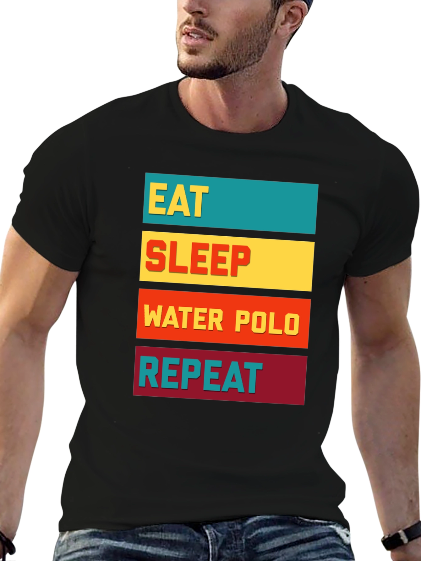 Eat Sleep Water Polo Repeat Graphic T-Shirt