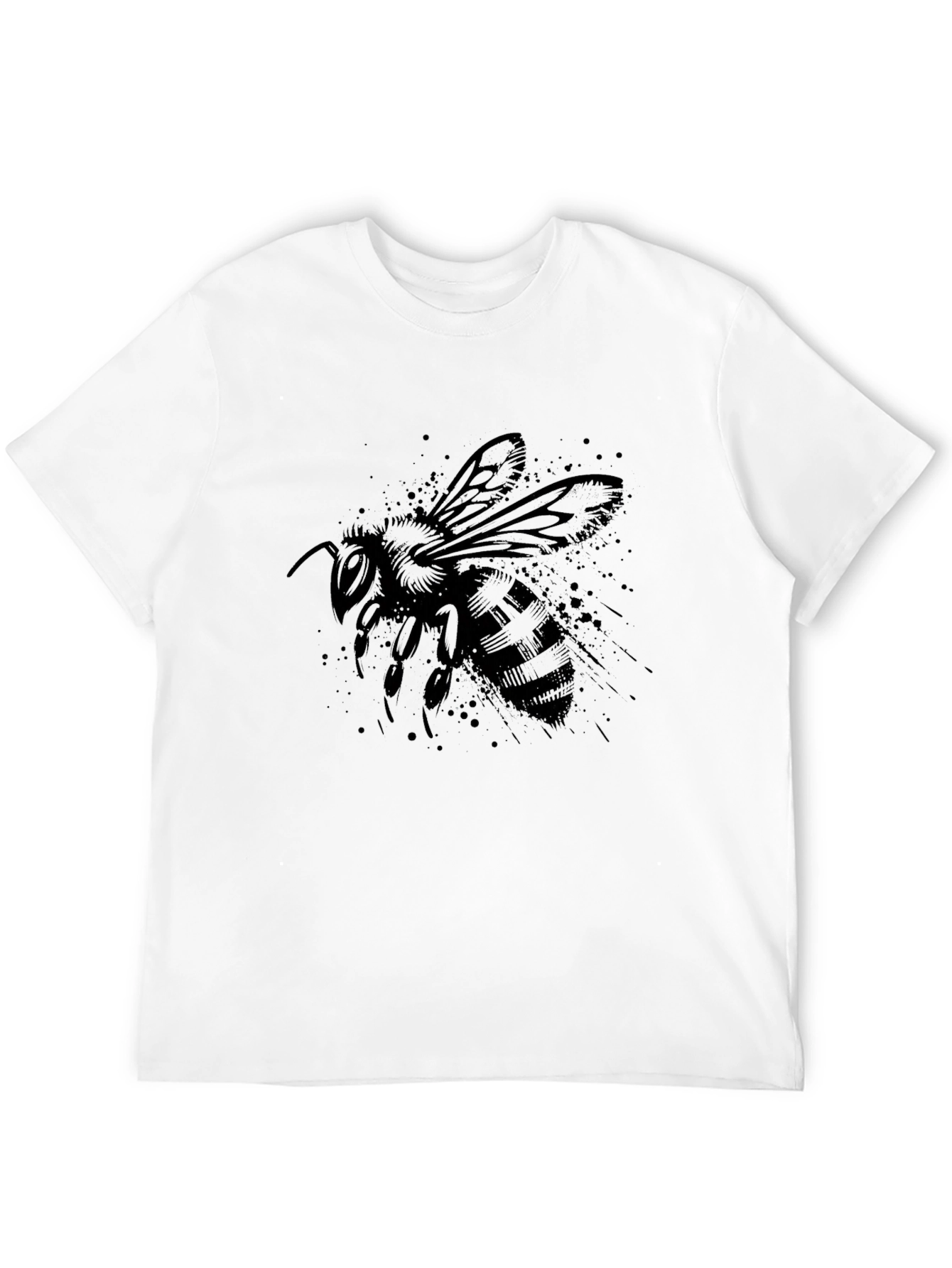 Black Bee Graphic Tee - Stylish Insect Design