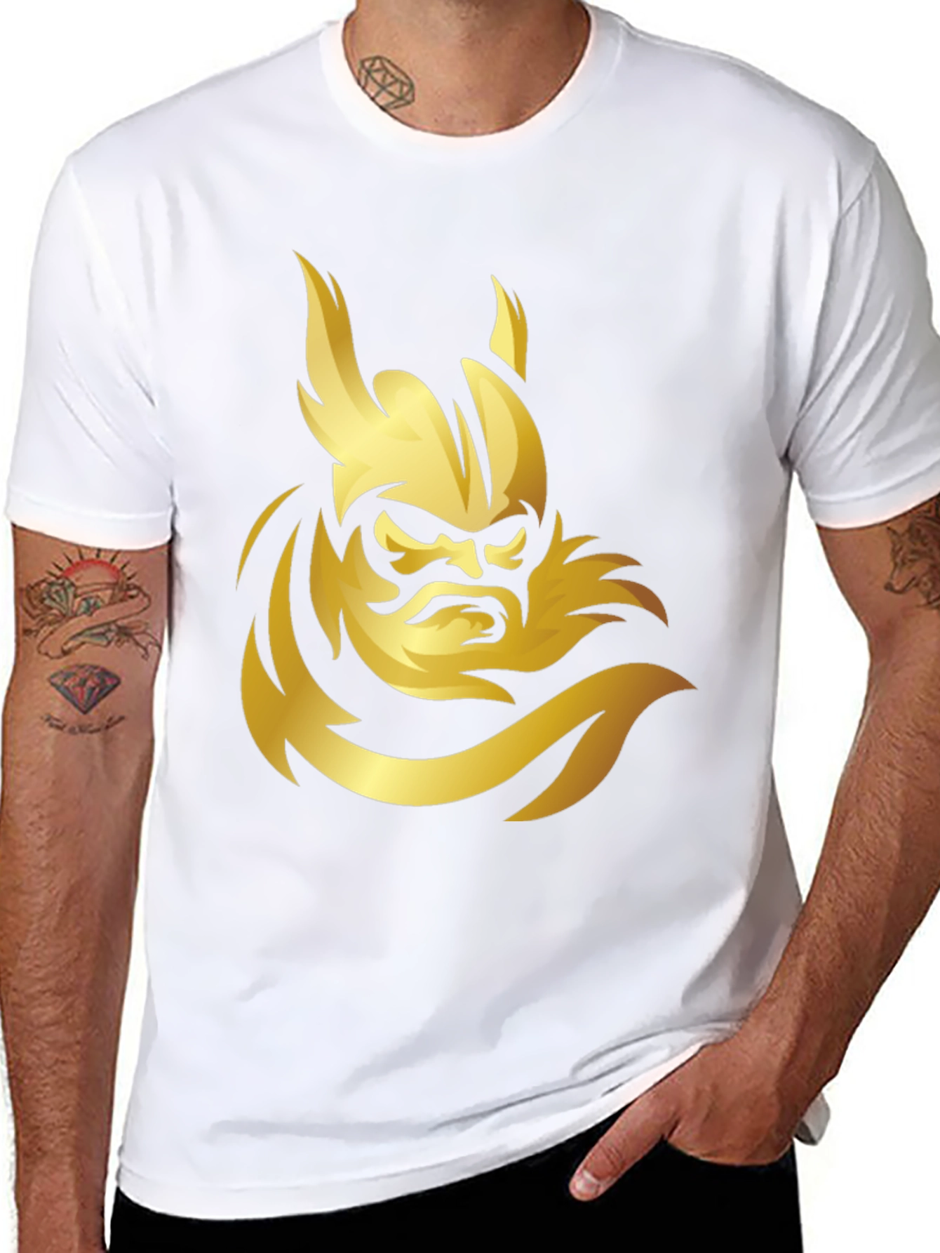 Viking Warrior Graphic Black T-Shirt