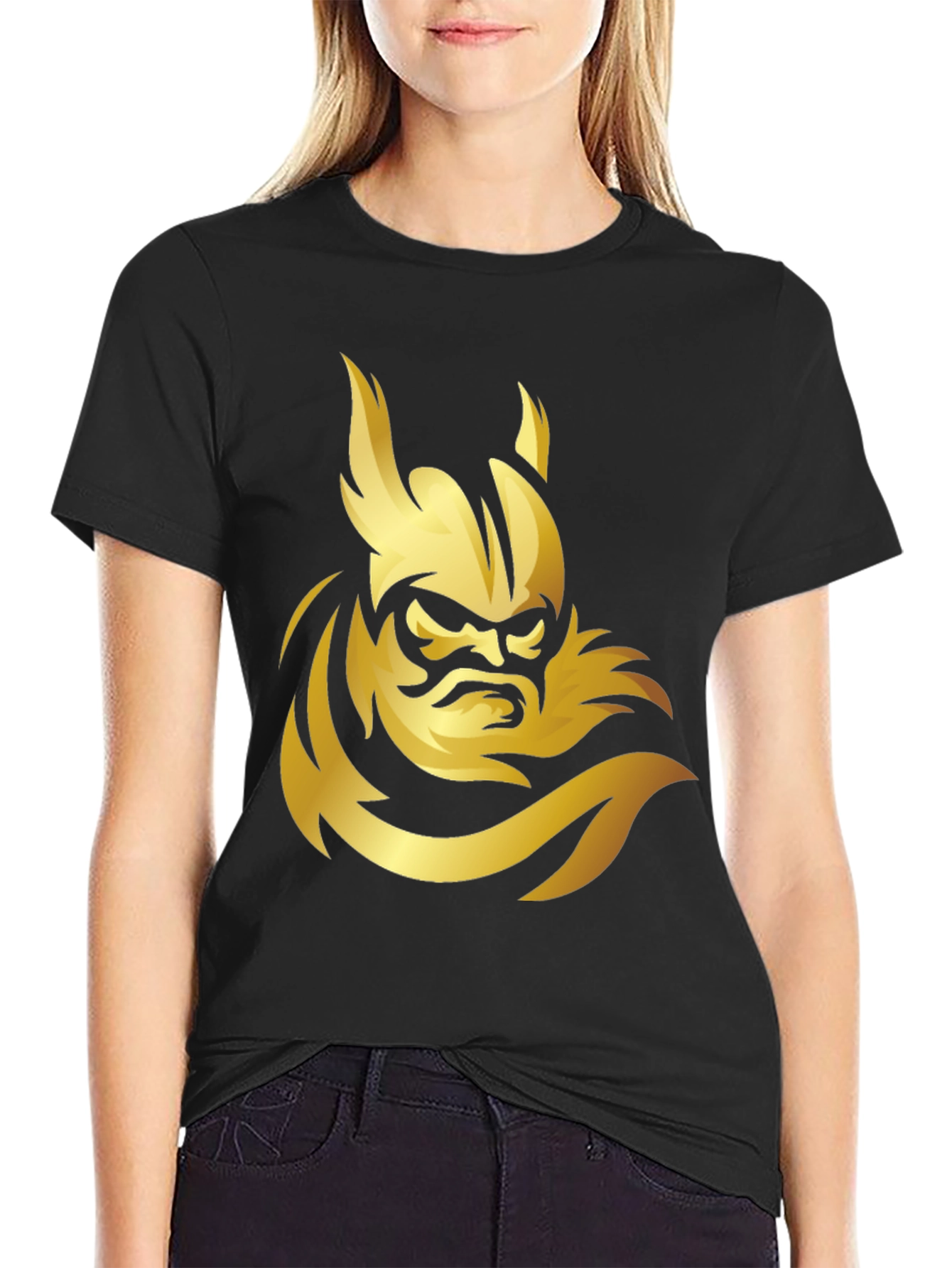 Viking Warrior Graphic Black T-Shirt