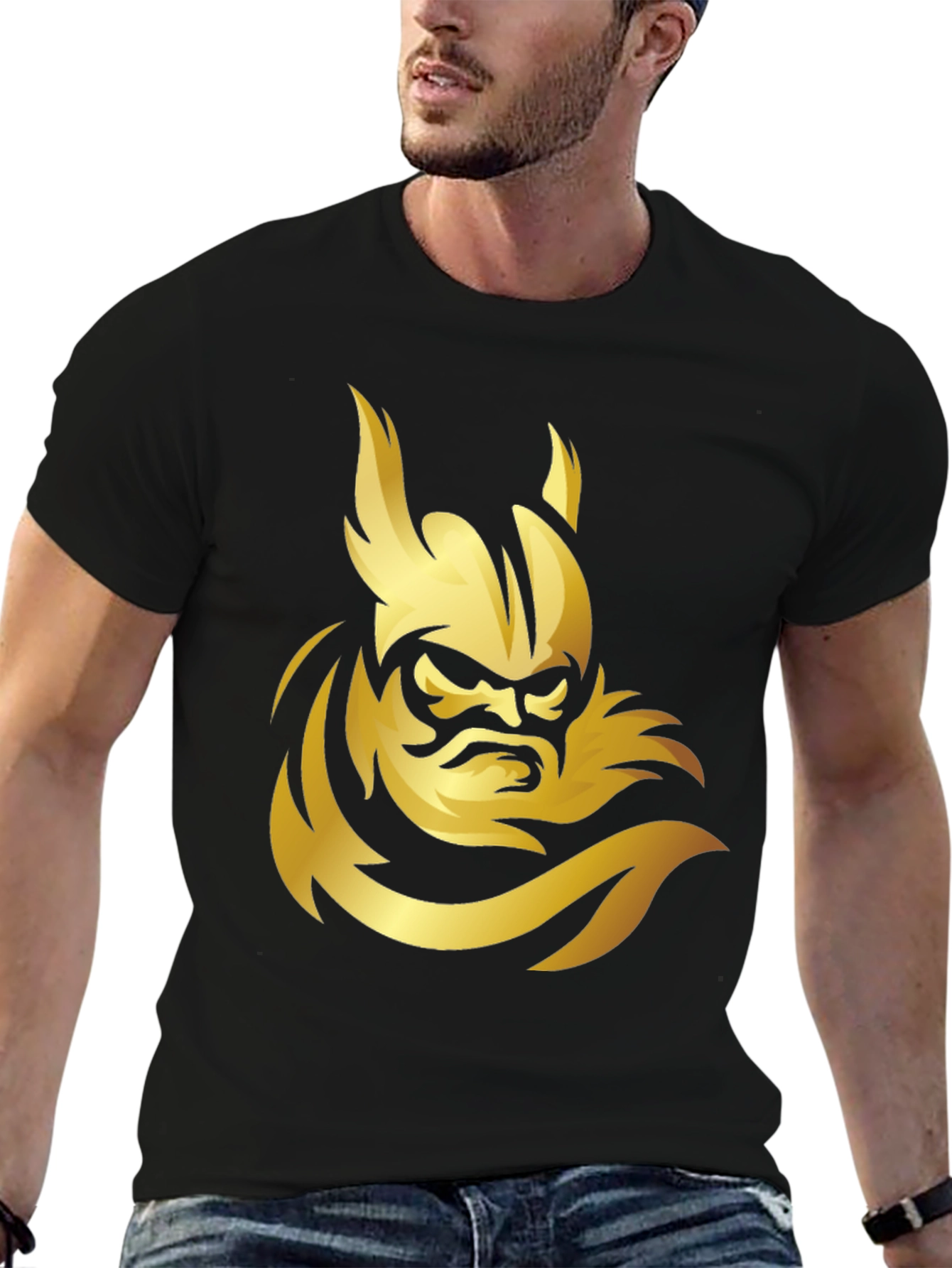 Viking Warrior Graphic Black T-Shirt