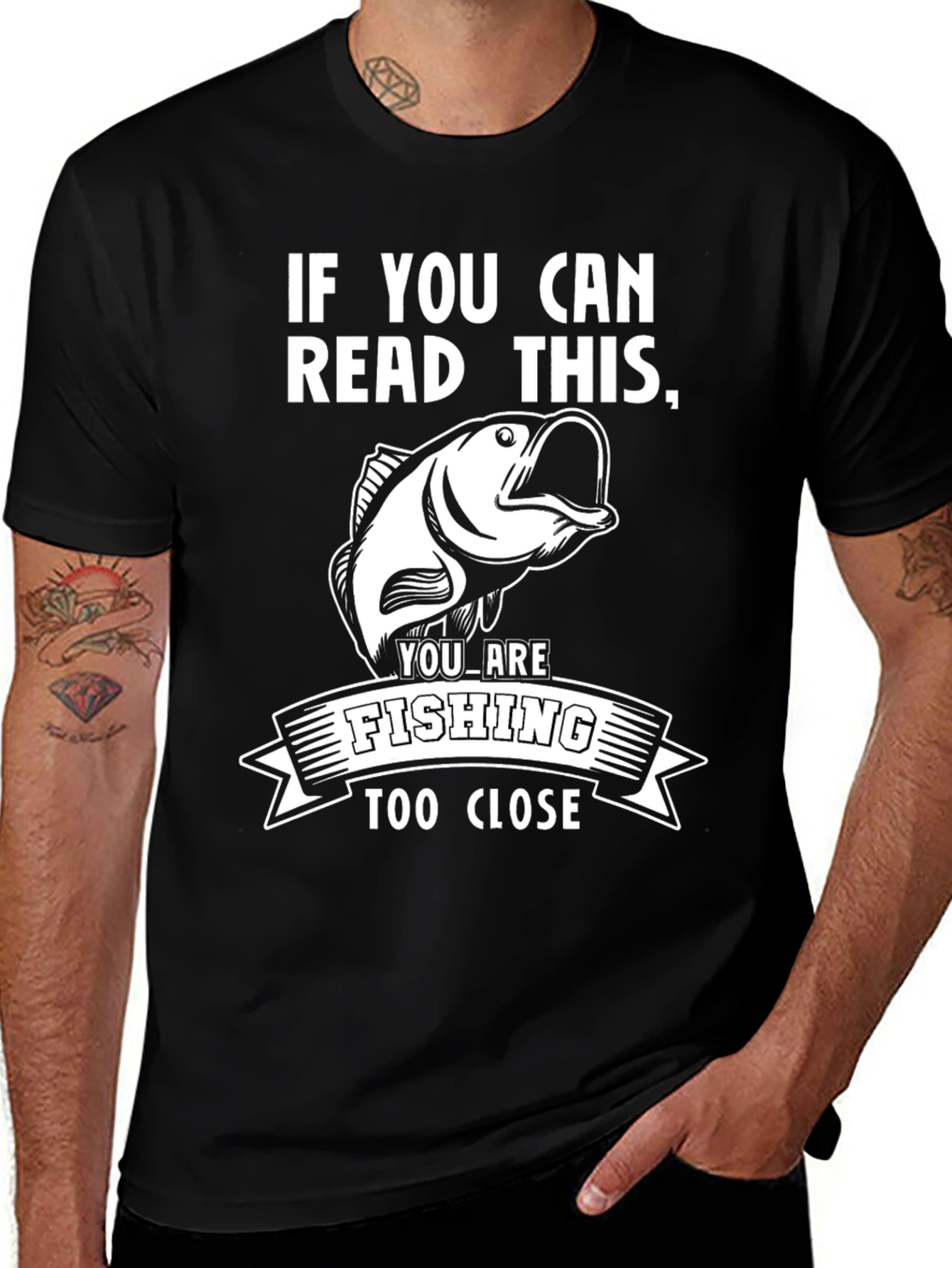 Fishing Too Close Graphic Tee