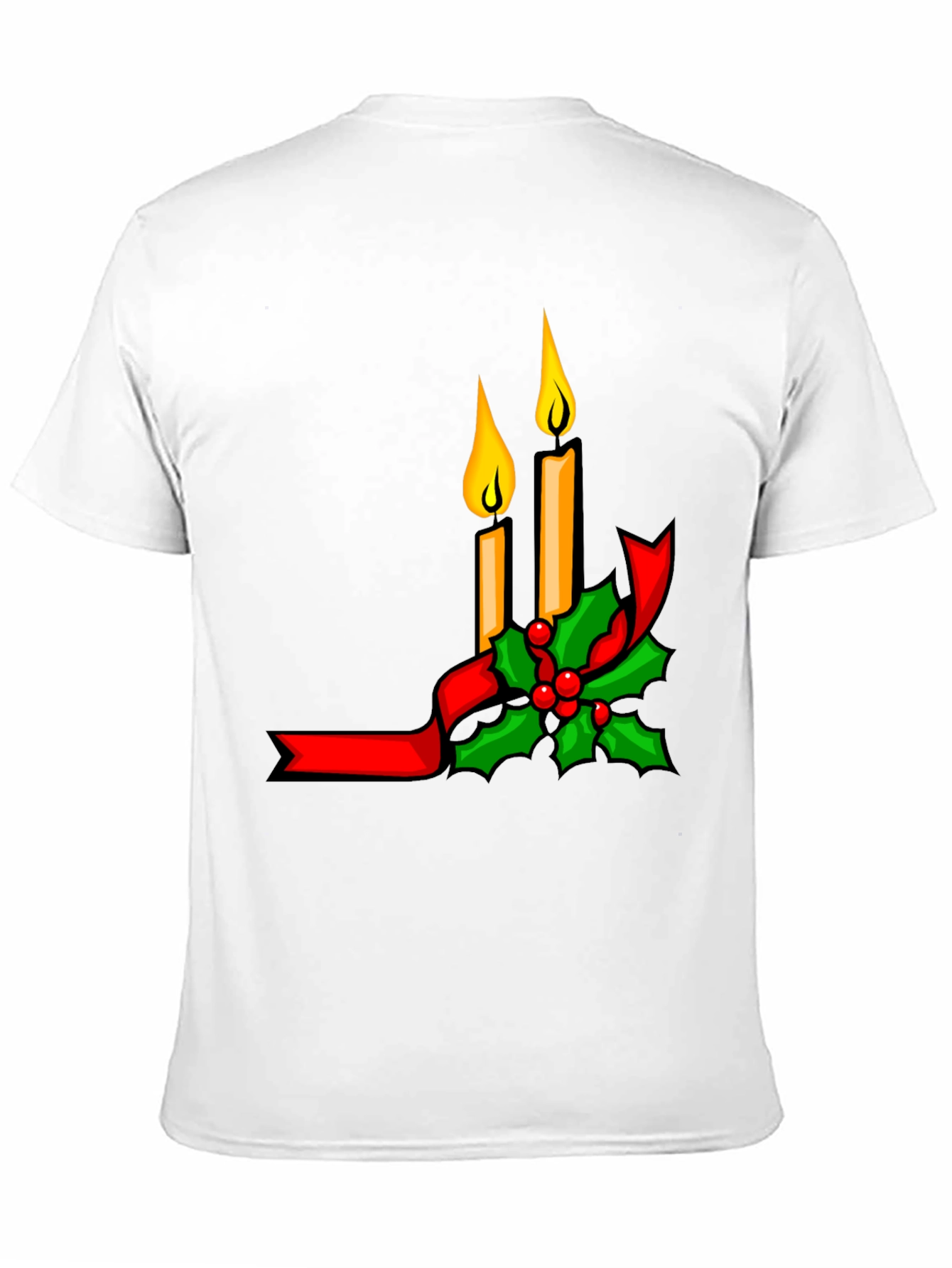 Festive Holiday Candle Graphic T-Shirt