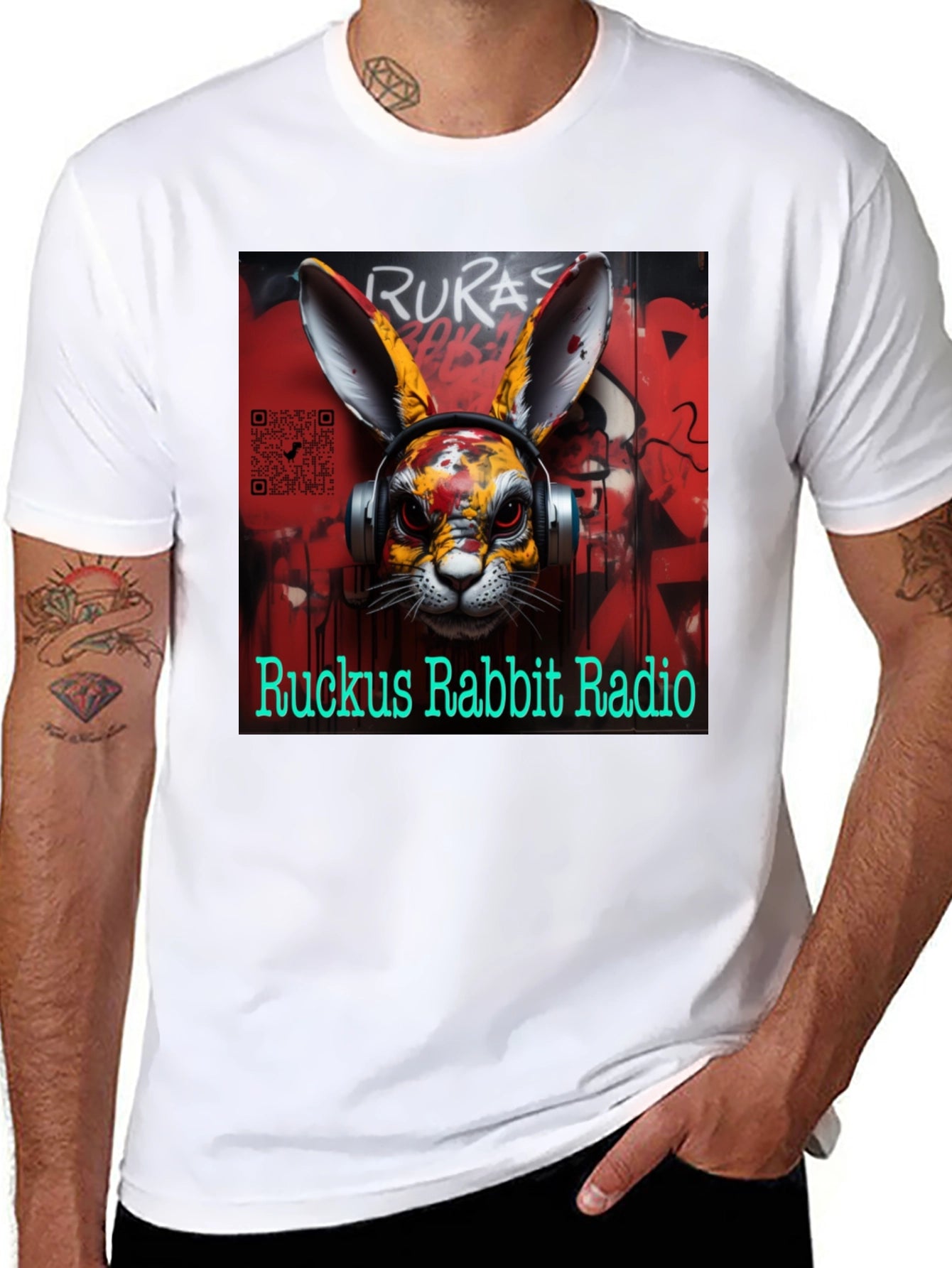 Ruckus Rabbit Radio Graphic Tee
