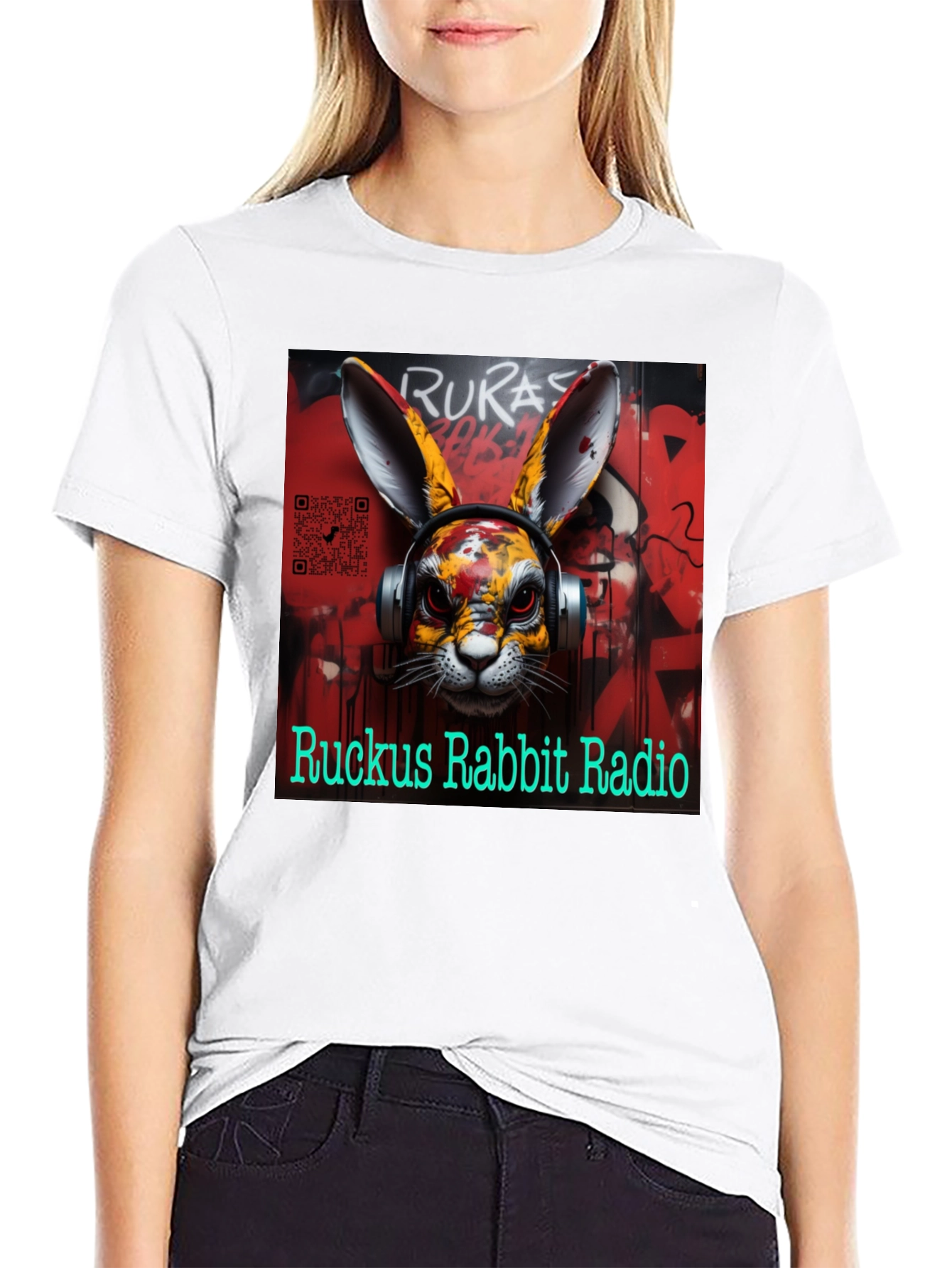 Ruckus Rabbit Radio Graphic Tee