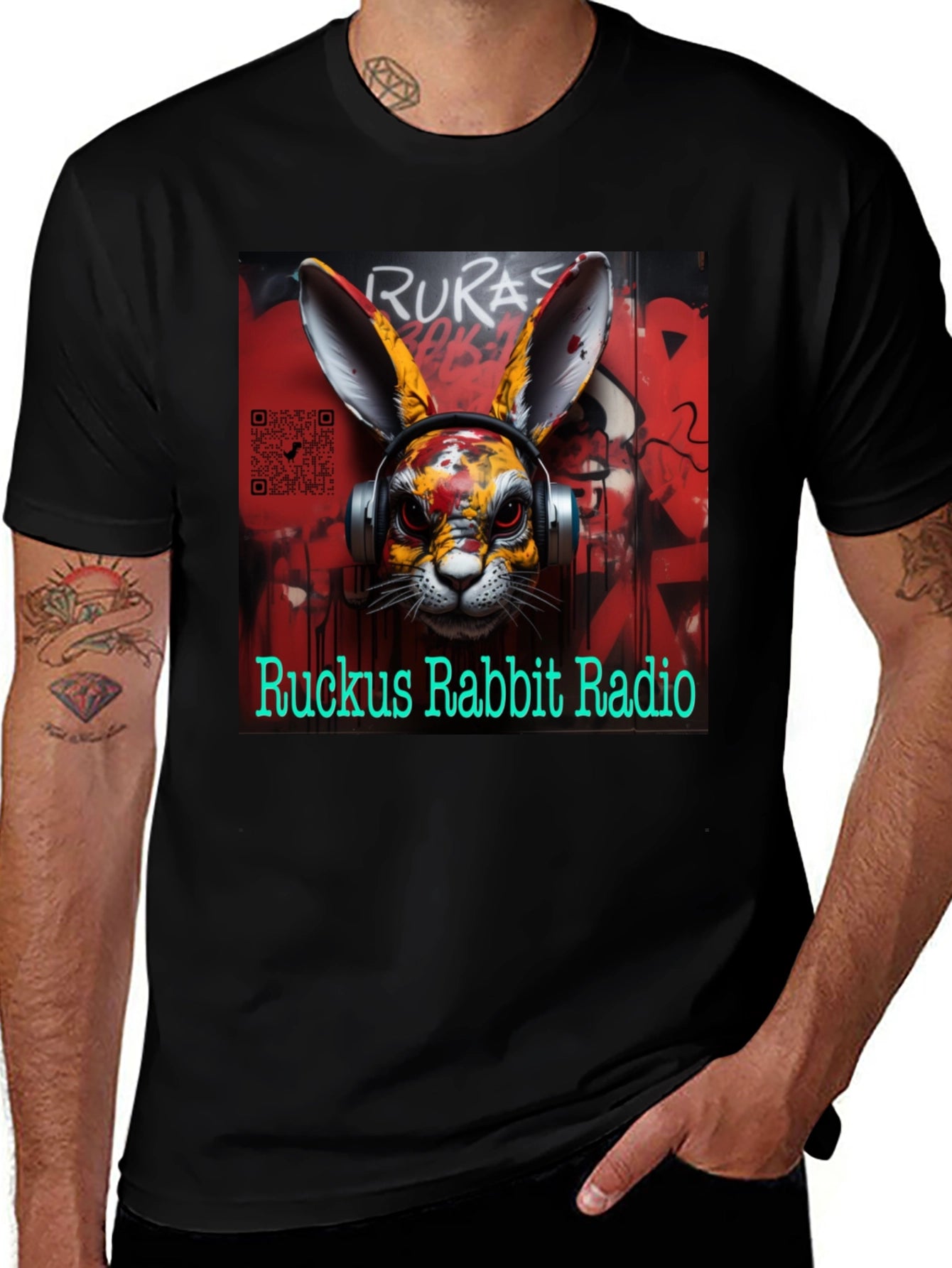 Ruckus Rabbit Radio Graphic Tee