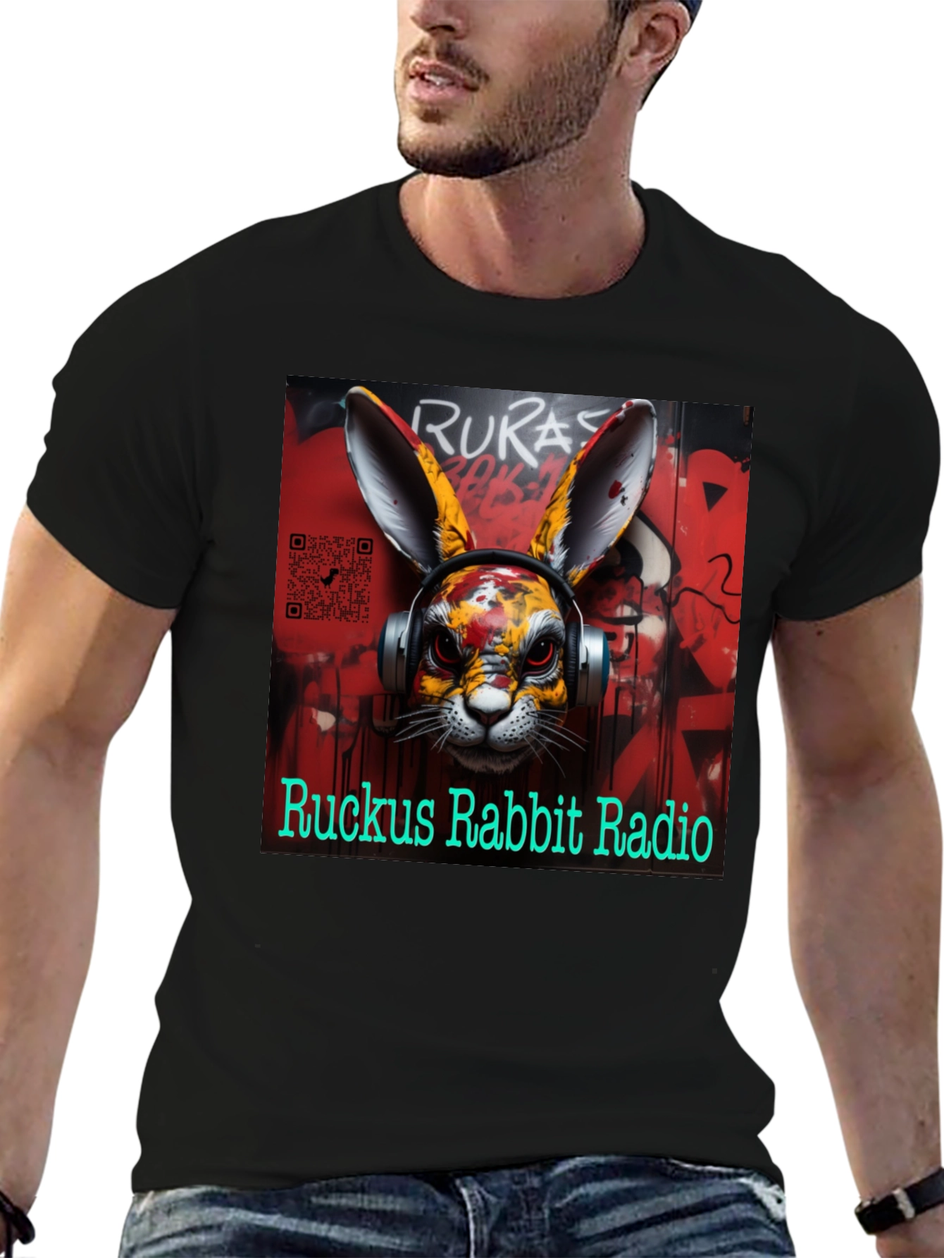Ruckus Rabbit Radio Graphic Tee