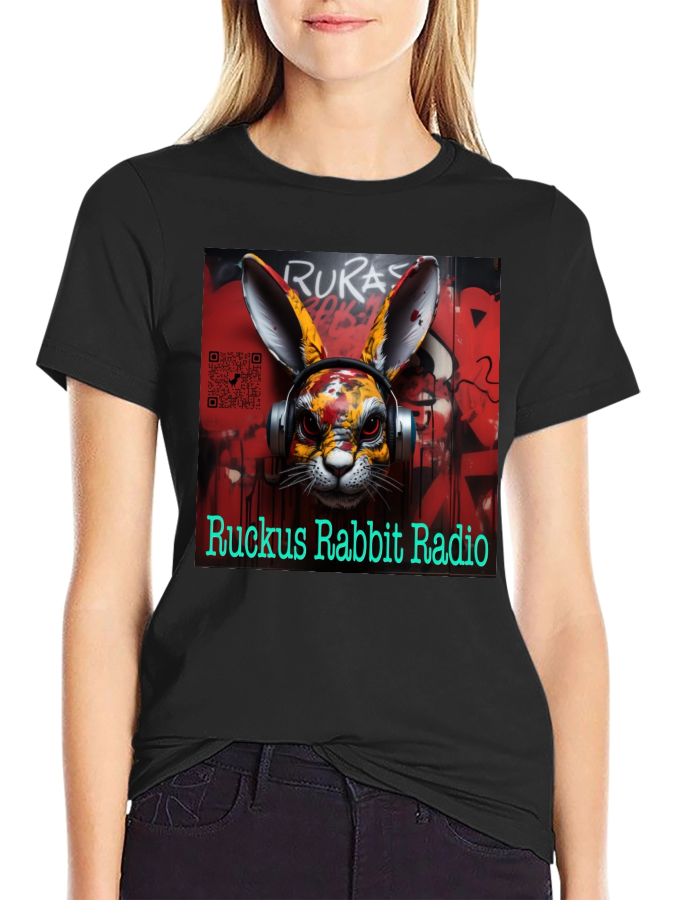 Ruckus Rabbit Radio Graphic Tee