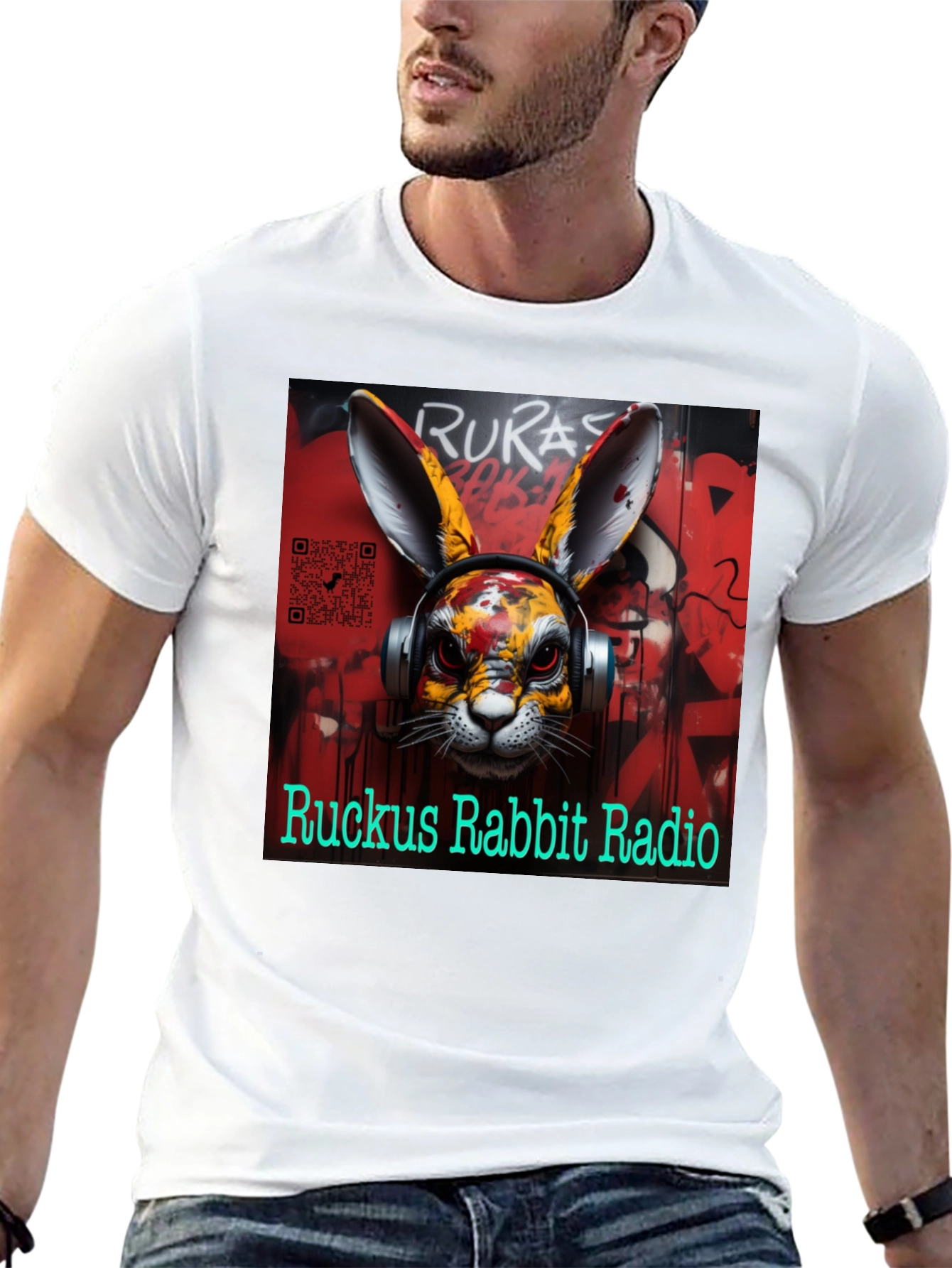 Ruckus Rabbit Radio Graphic Tee