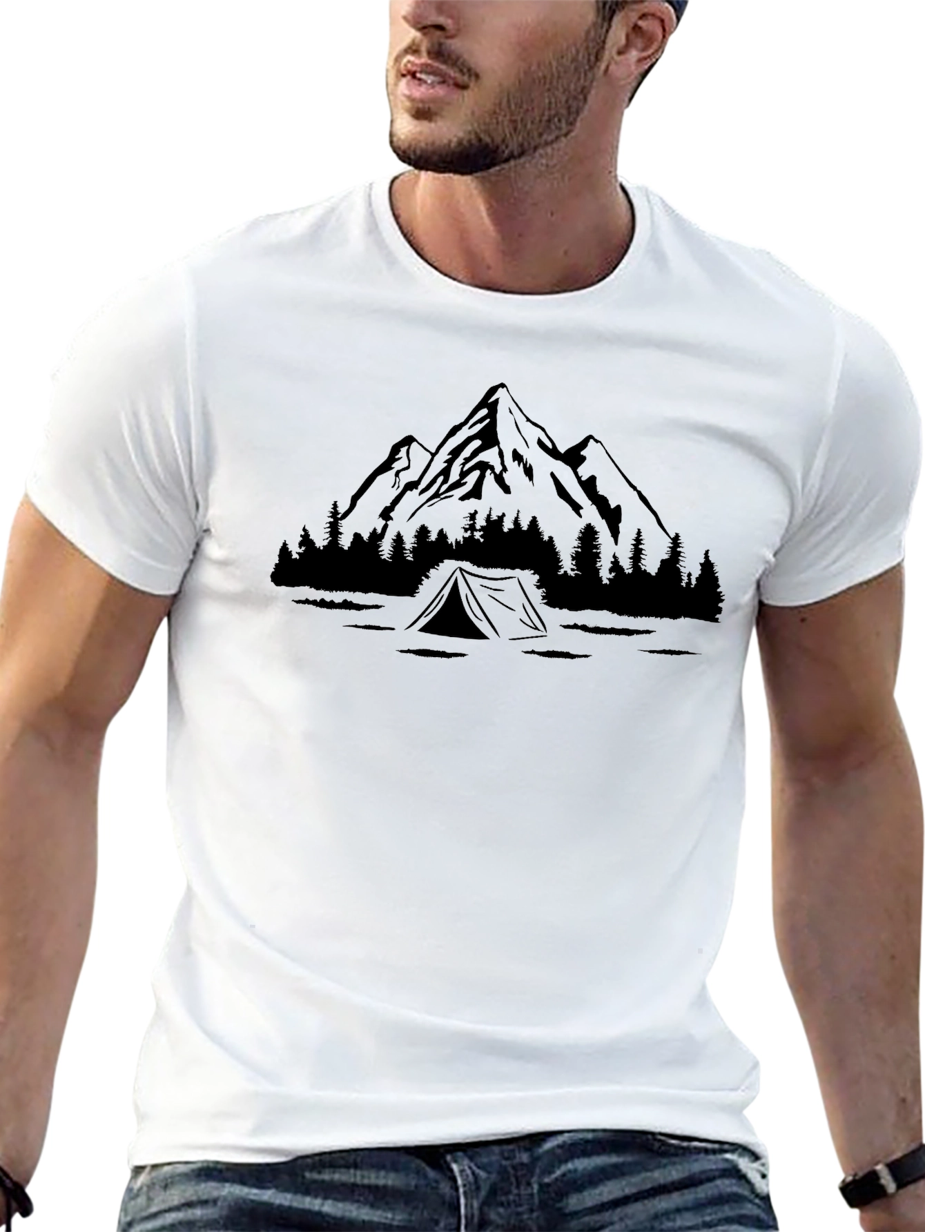 Mountain & Tent Graphic Tee - Adventure Ready