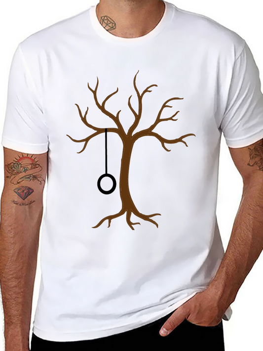 Tree Swing Graphic Tee - Black Casual T-Shirt