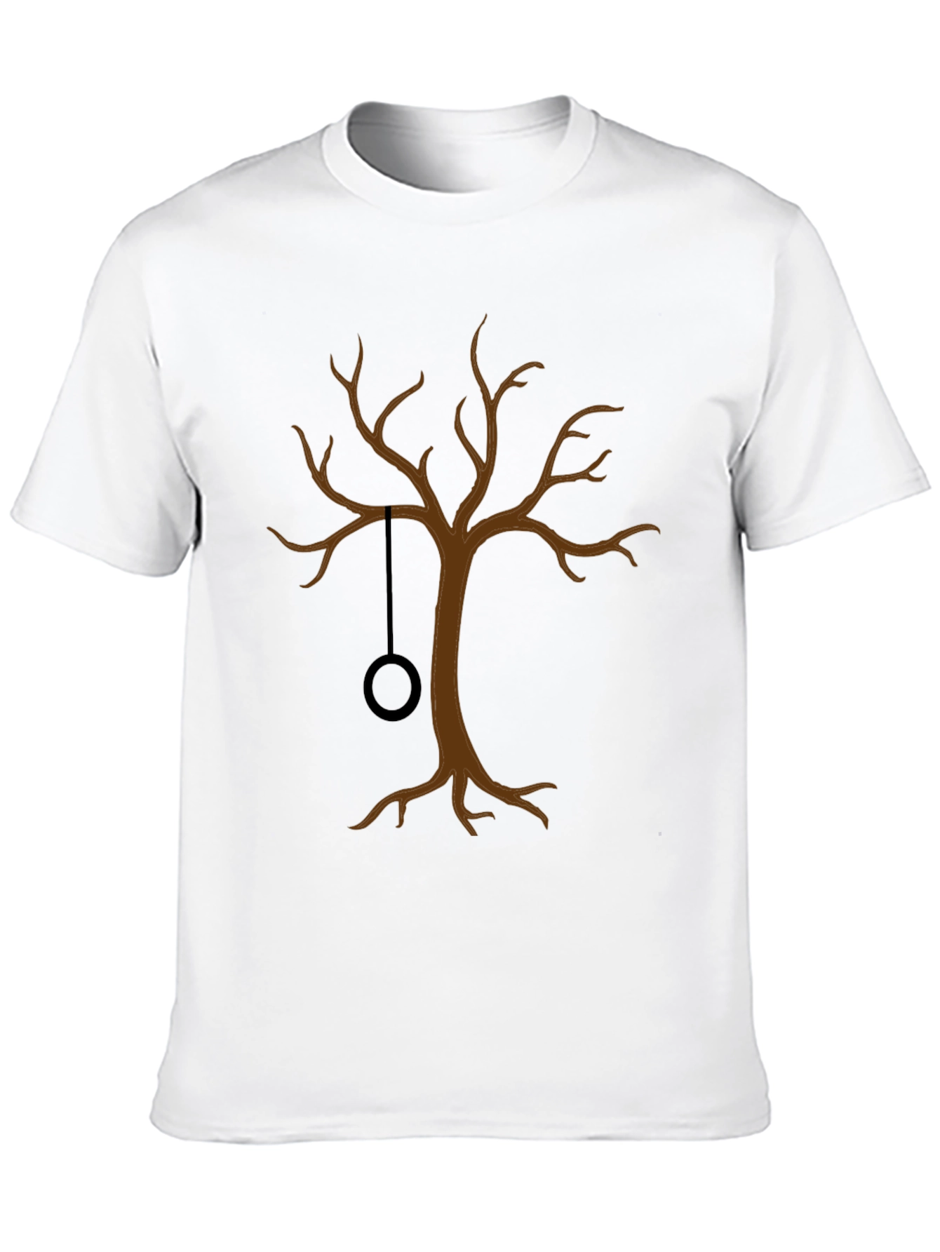 Tree Swing Graphic Tee - Black Casual T-Shirt