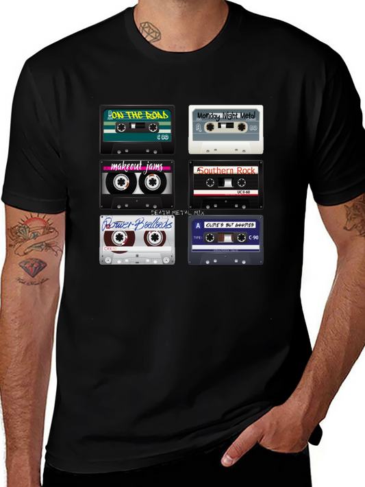 Retro Cassette Tape T-Shirt - Music Lover Tee