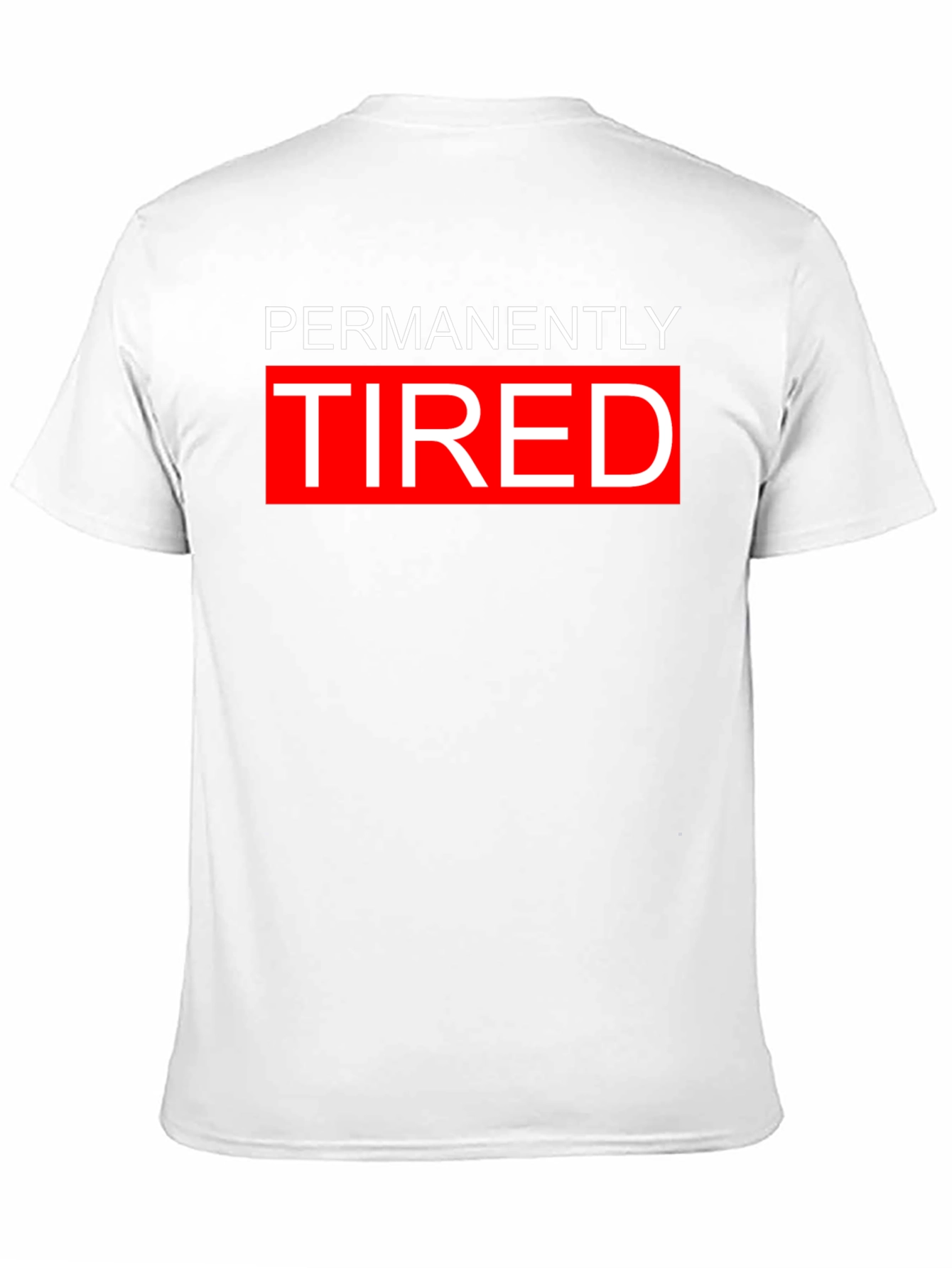 Permanently Tired Graphic Tee - Black Cotton Blend