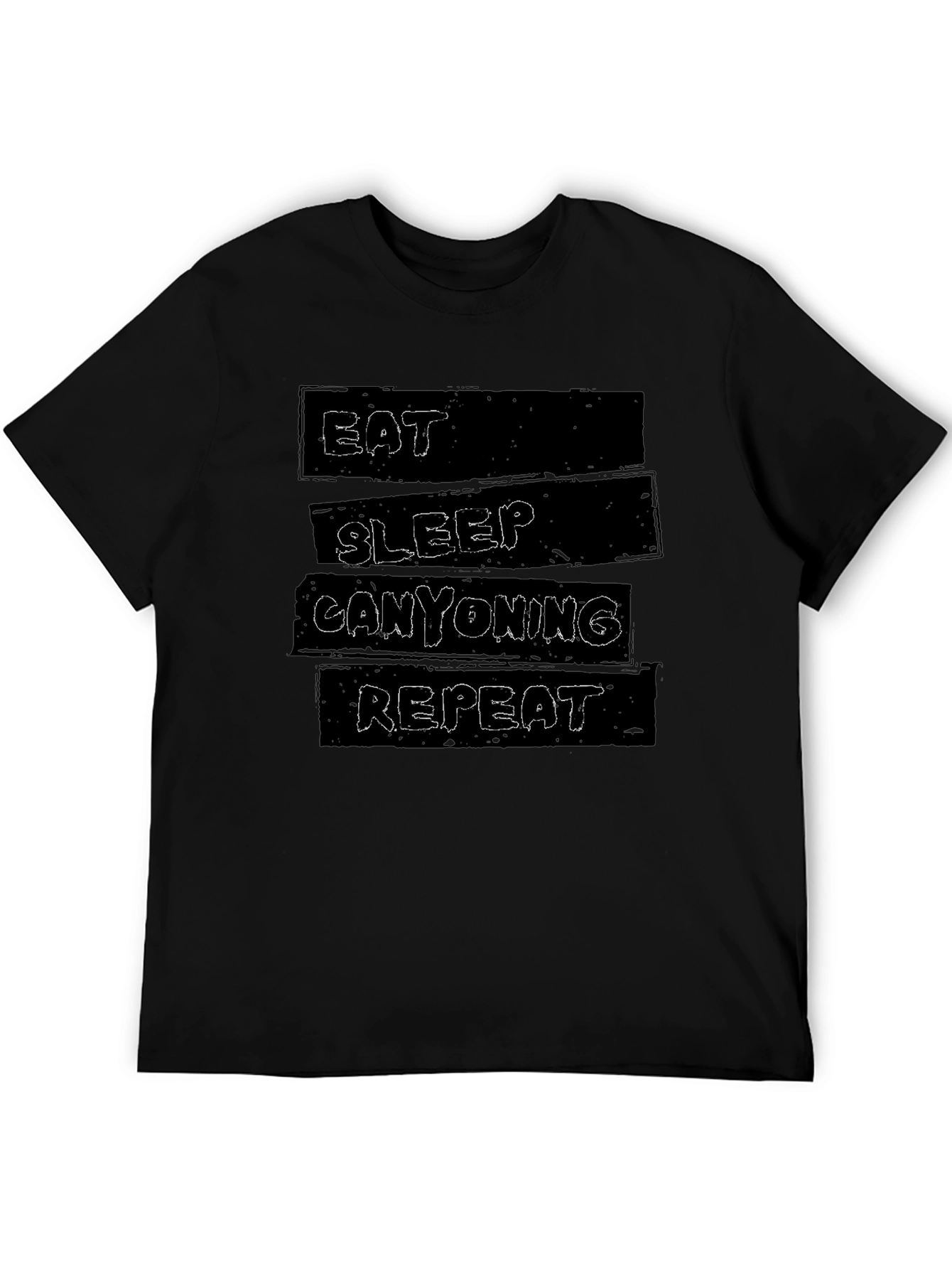 Eat Sleep Canyoning Repeat Black T-Shirt