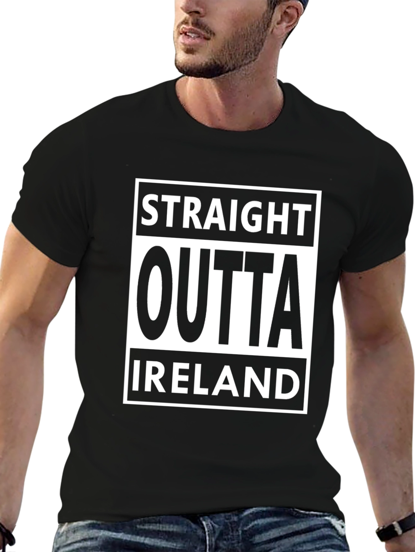 Straight Outta Ireland Black T-Shirt