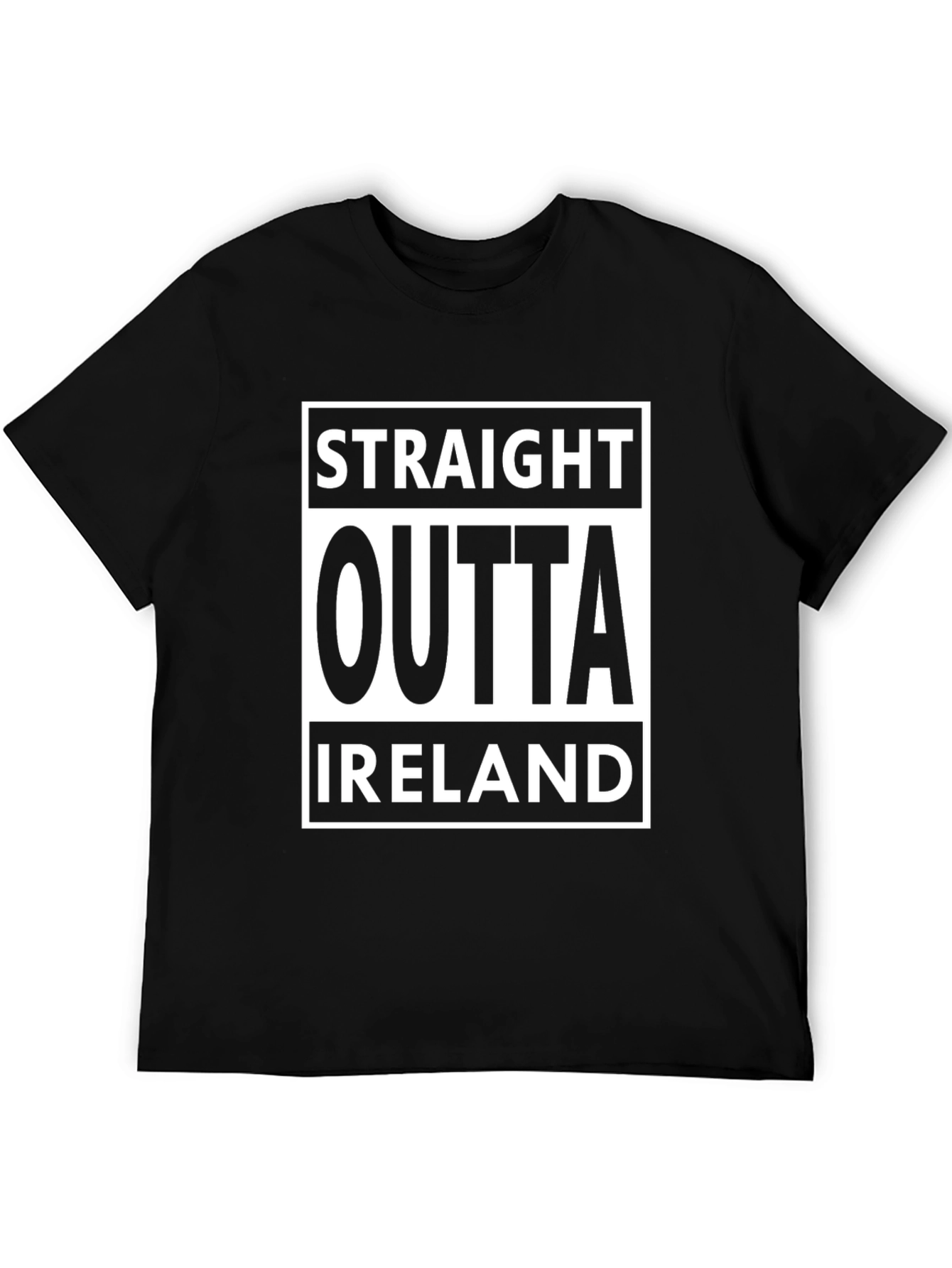 Straight Outta Ireland Black T-Shirt