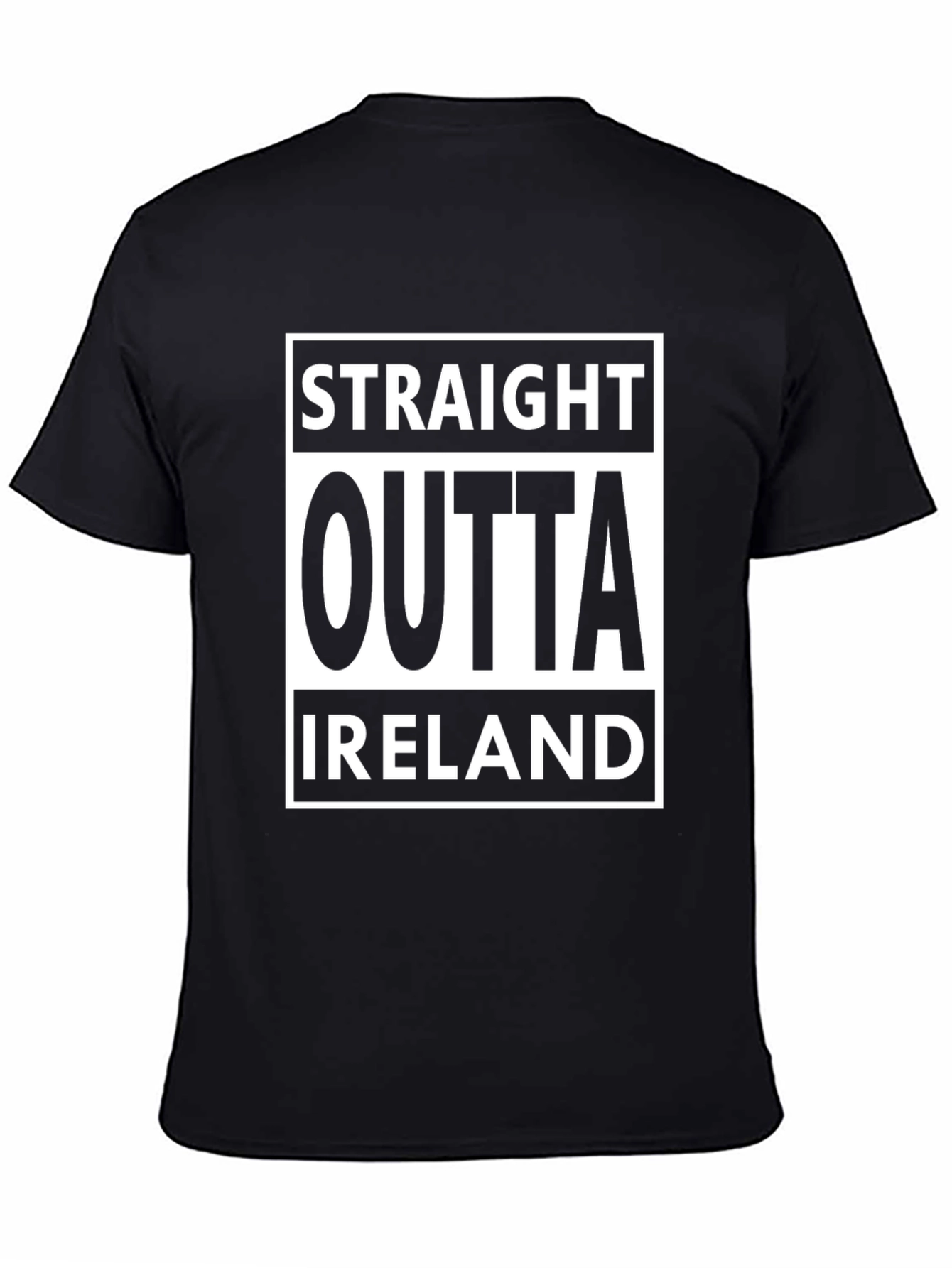 Straight Outta Ireland Black T-Shirt