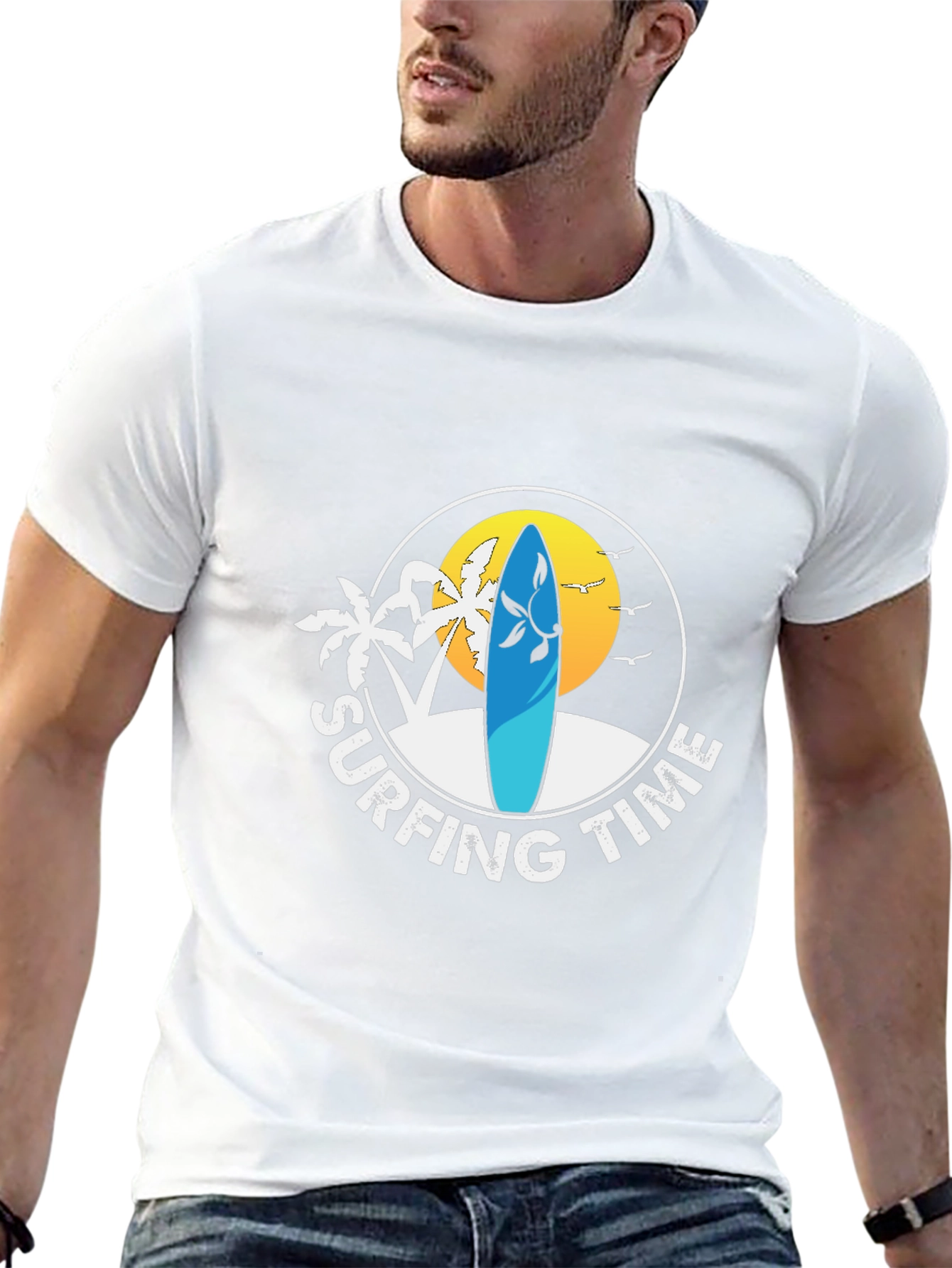 Surfing Time Graphic Tee - Beach Vibes
