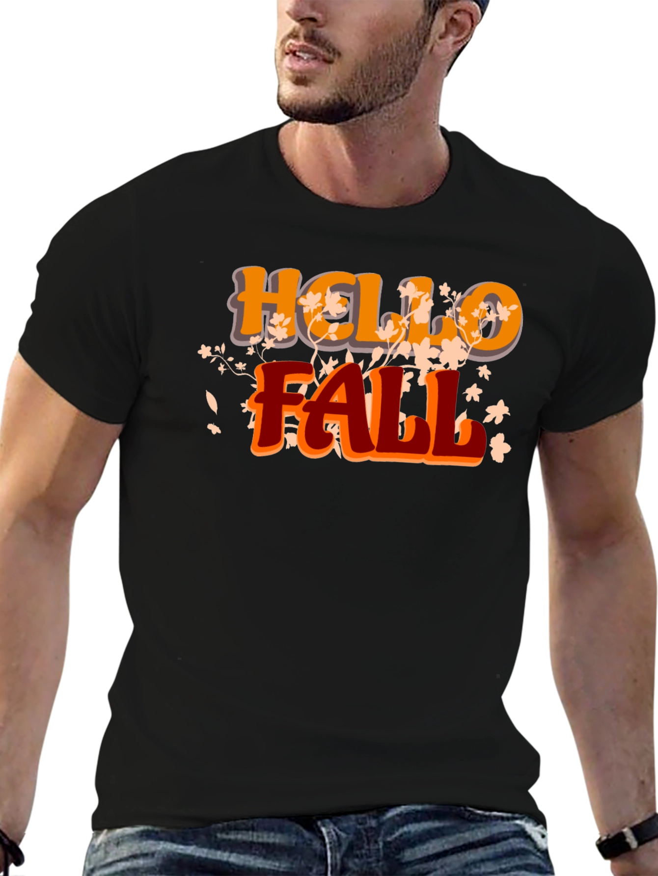 Hello Fall Black Graphic Tee