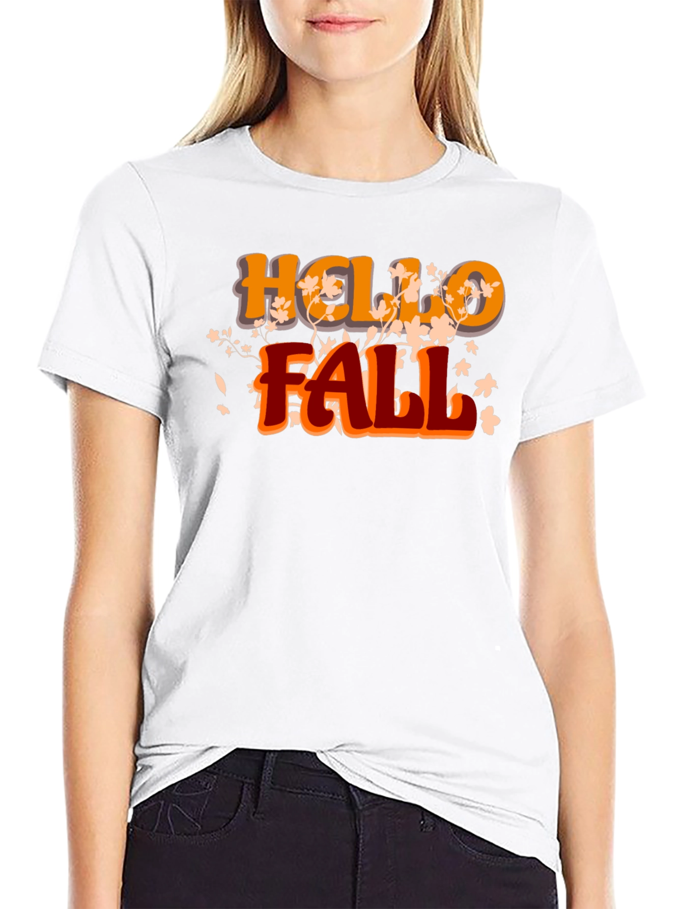 Hello Fall Black Graphic Tee