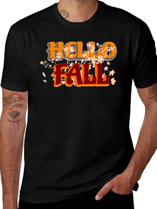 Hello Fall Black Graphic Tee