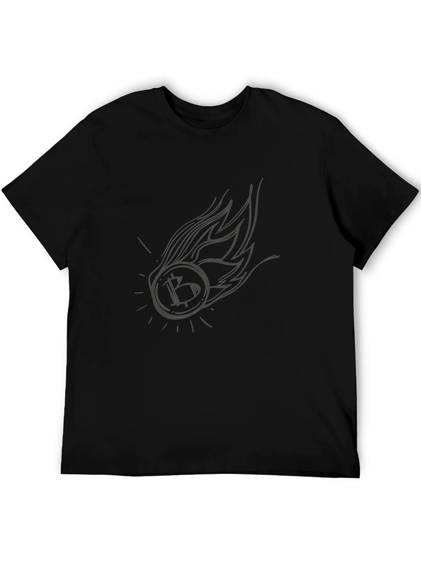 Bitcoin Fireball Graphic Tee - Crypto Enthusiast Shirt