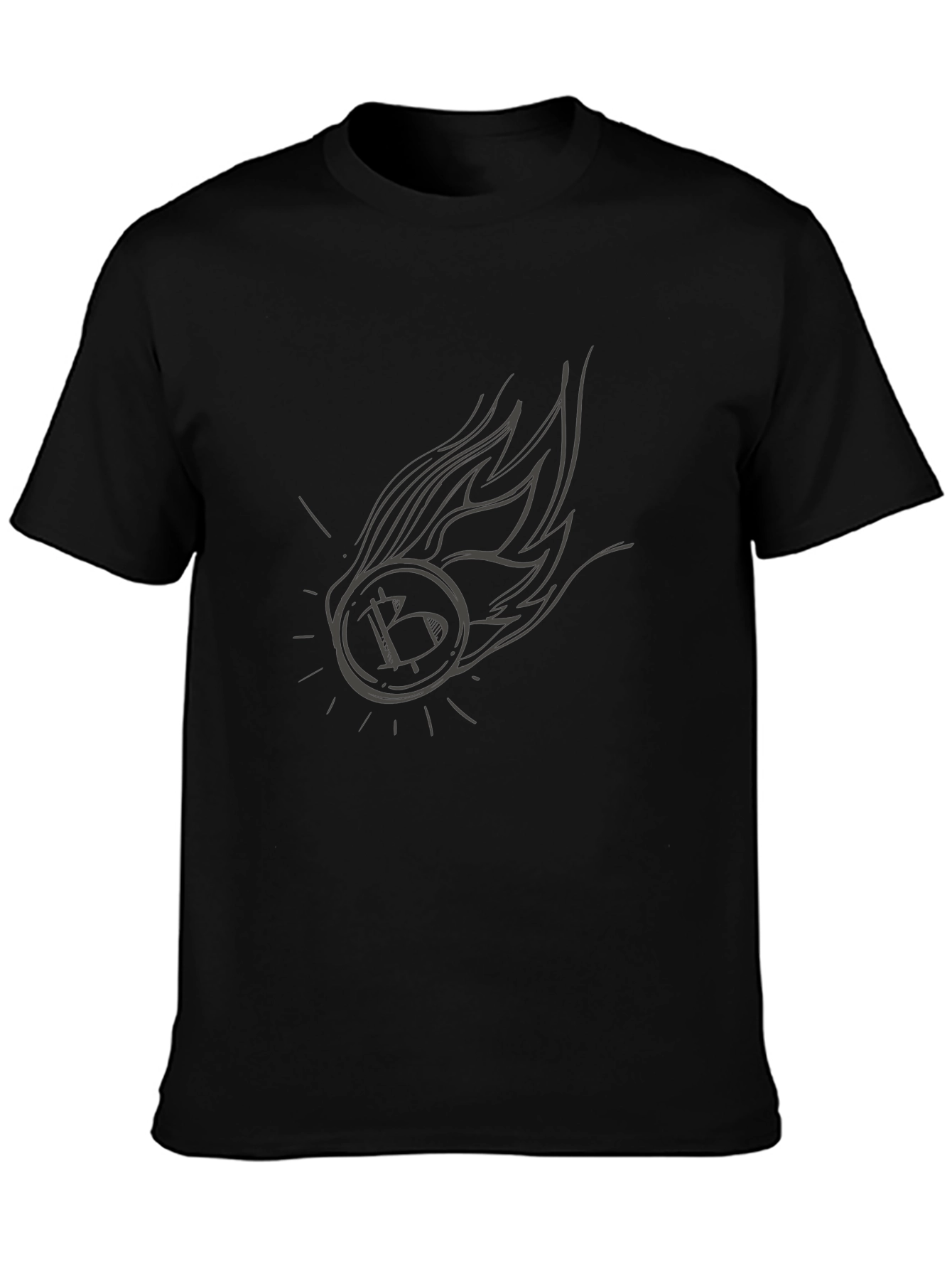 Bitcoin Fireball Graphic Tee - Crypto Enthusiast Shirt
