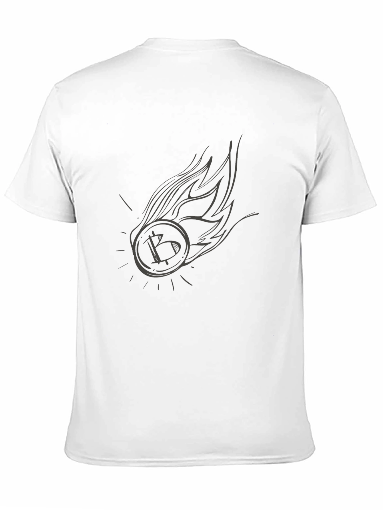 Bitcoin Fireball Graphic Tee - Crypto Enthusiast Shirt