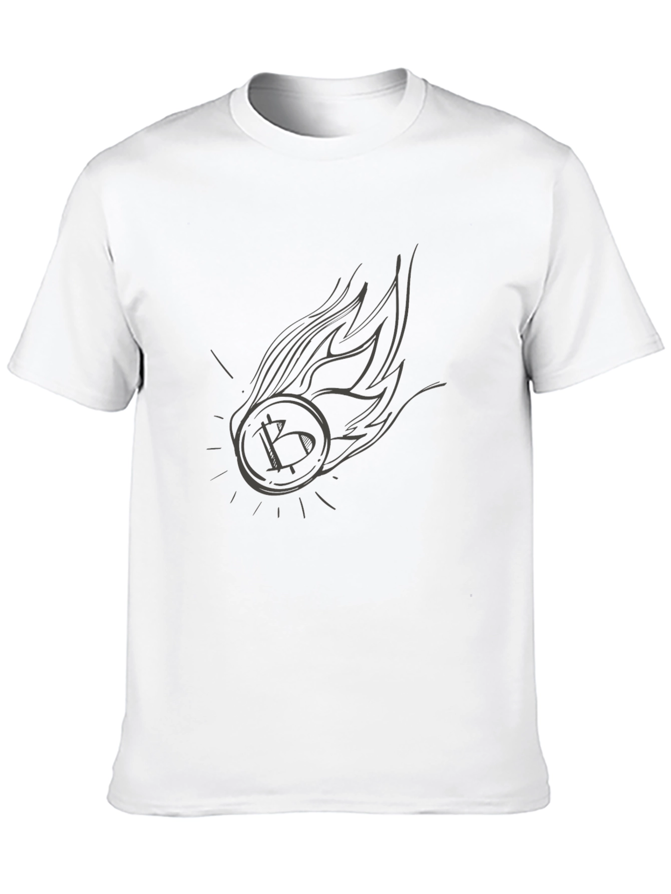 Bitcoin Fireball Graphic Tee - Crypto Enthusiast Shirt