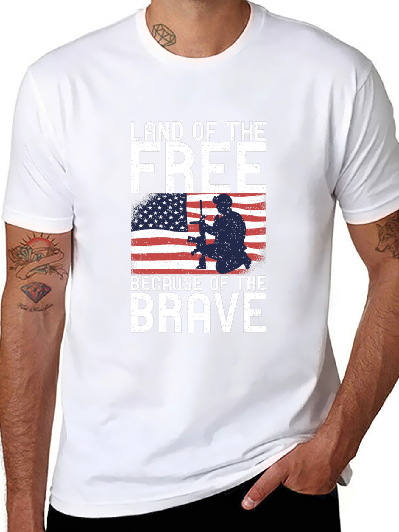 Land of the Free T-Shirt - Patriotic Design