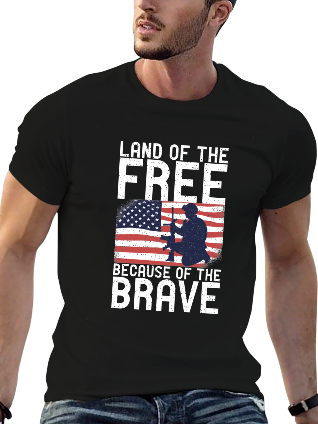 Land of the Free T-Shirt - Patriotic Design