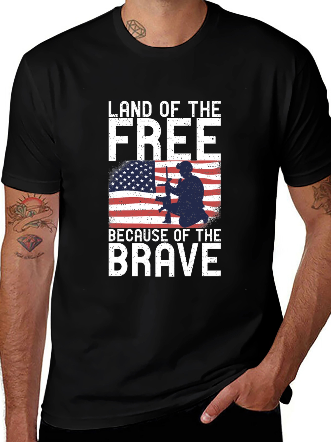 Land of the Free T-Shirt - Patriotic Design