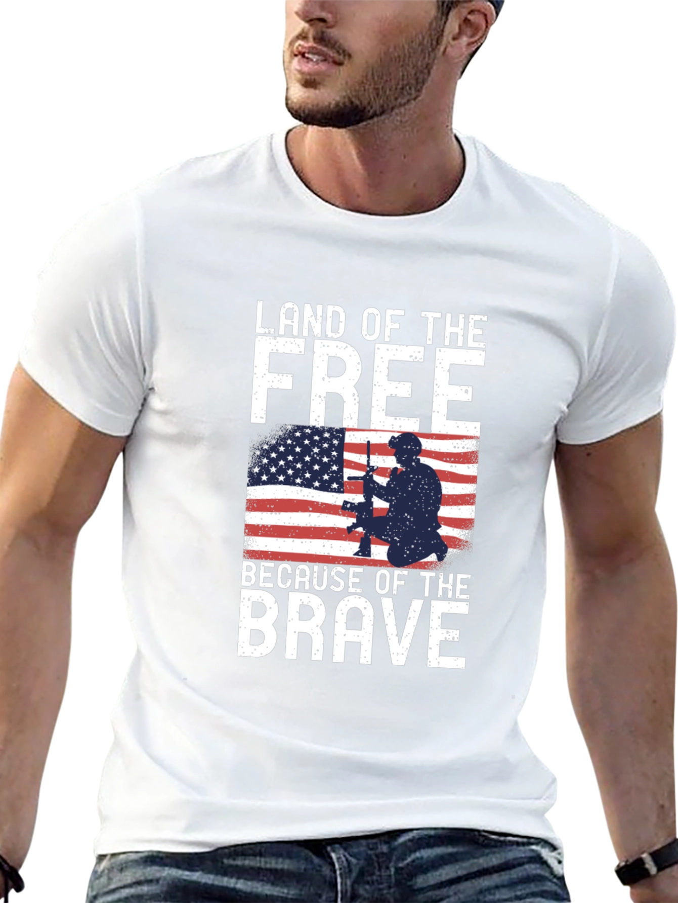 Land of the Free T-Shirt - Patriotic Design